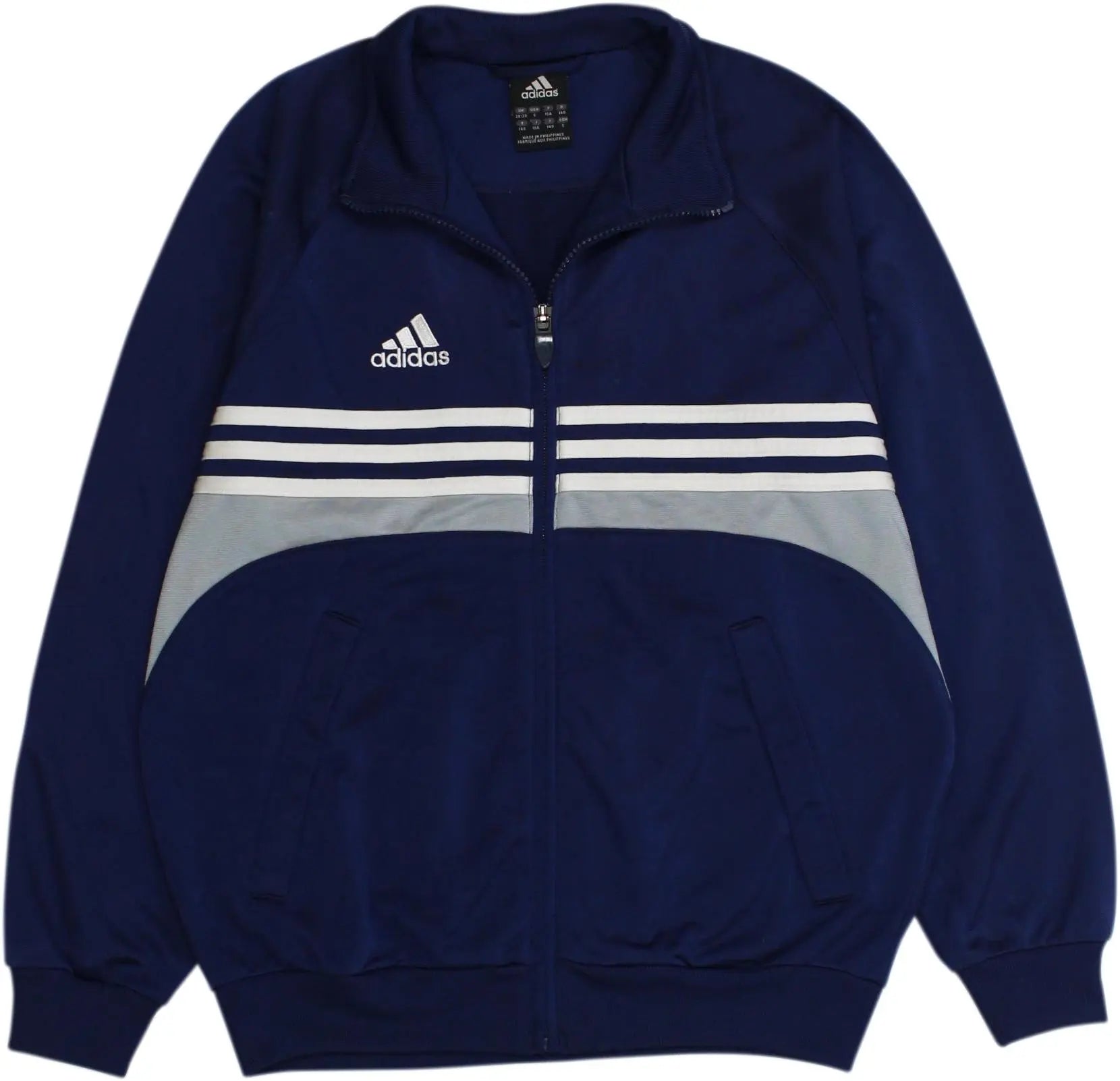 Adidas - Blue Track Jacket by Adidas- ThriftTale.com - Vintage and second handclothing