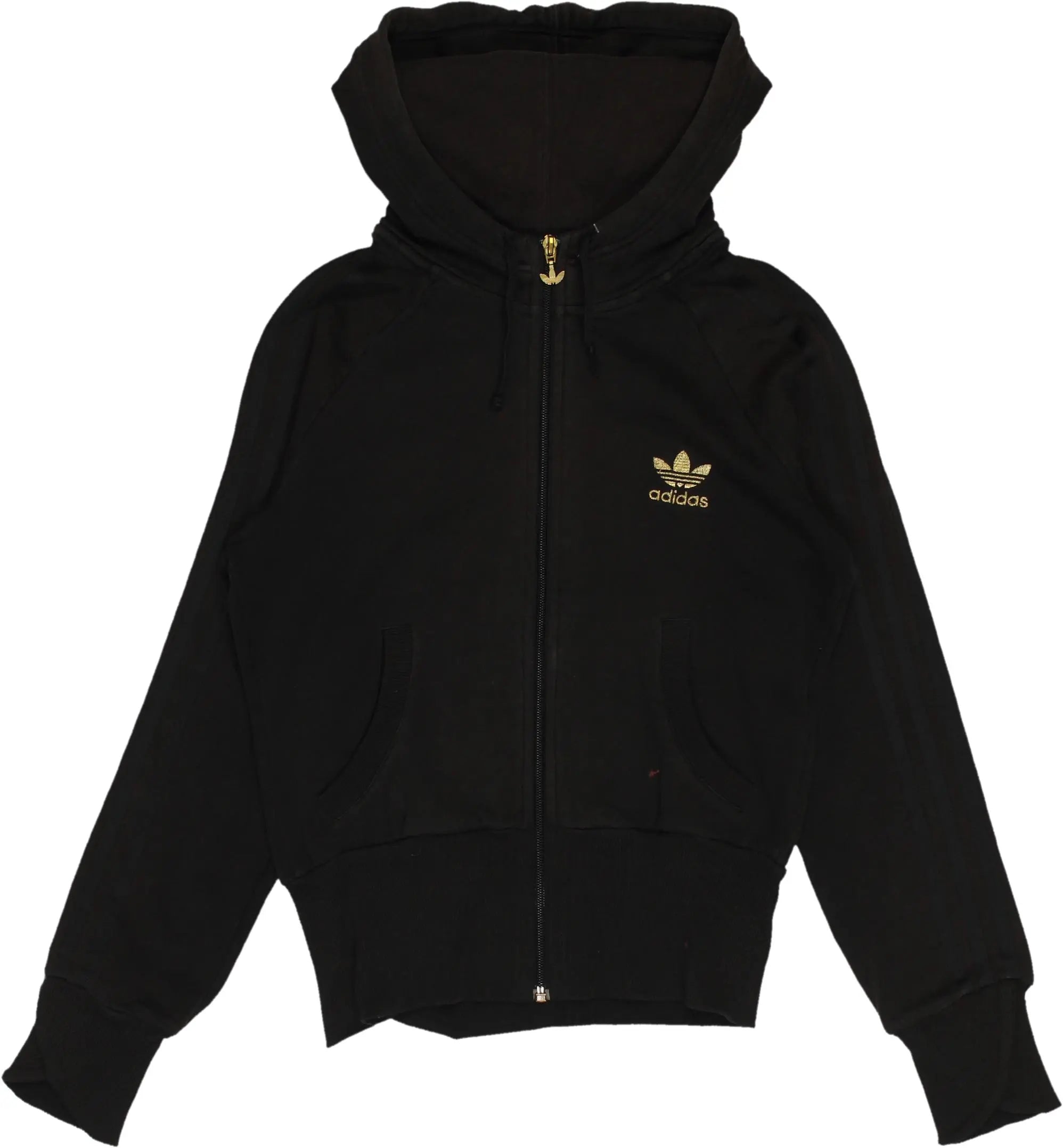 Adidas - Brown Zip-up Hoodie by Adidas- ThriftTale.com - Vintage and second handclothing