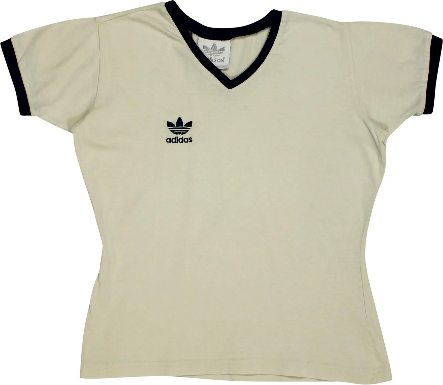 Adidas - Cream T-shirt by Adidas- ThriftTale.com - Vintage and second handclothing