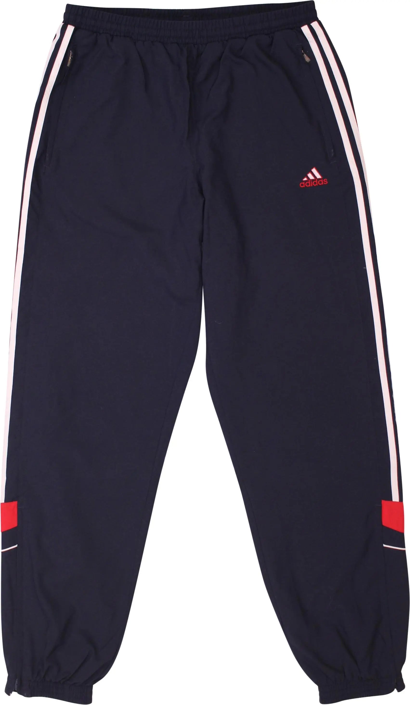 Adidas - Dark Blue Track Pants by Adidas- ThriftTale.com - Vintage and second handclothing