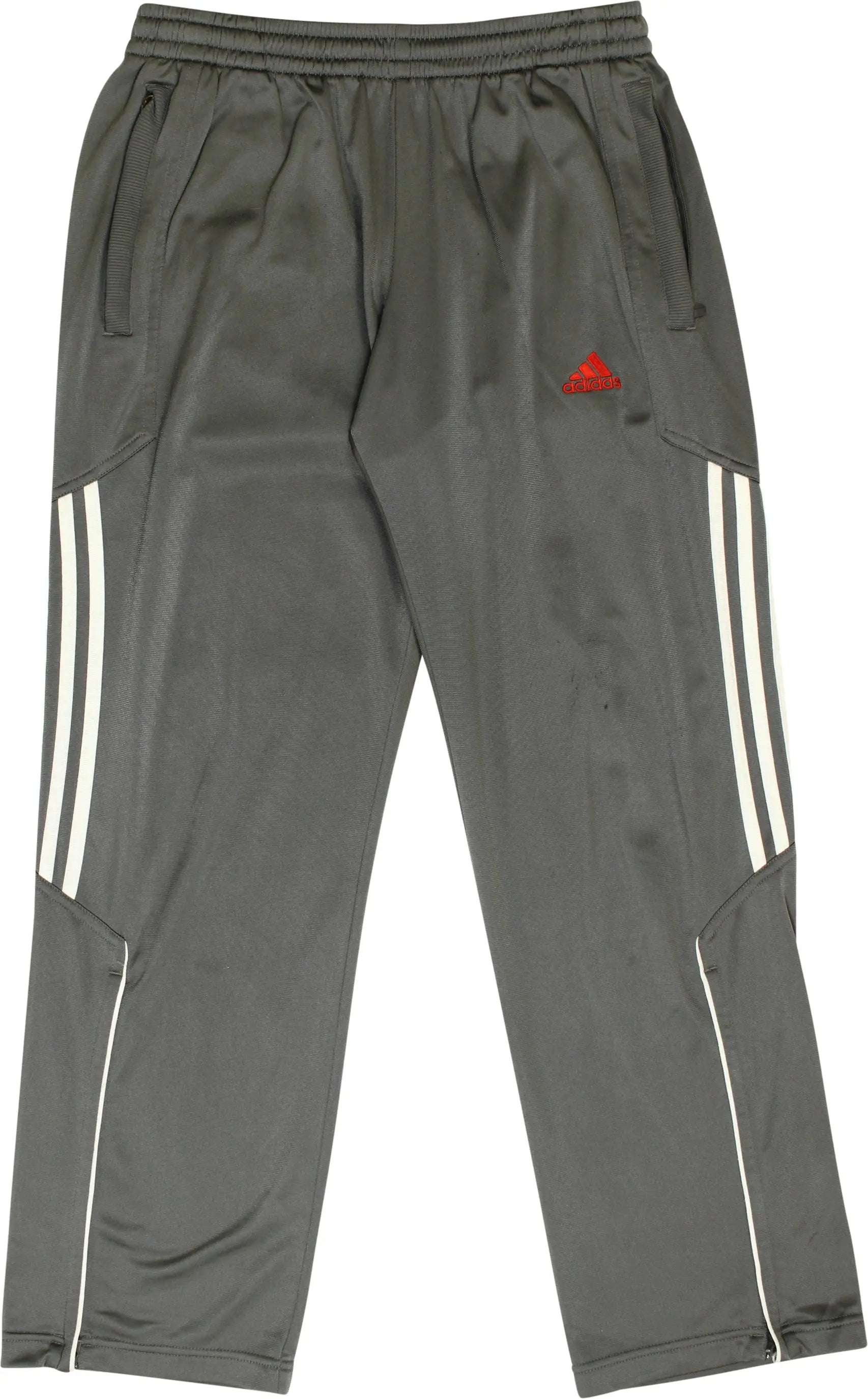 Adidas - Grey Joggers by Adidas- ThriftTale.com - Vintage and second handclothing