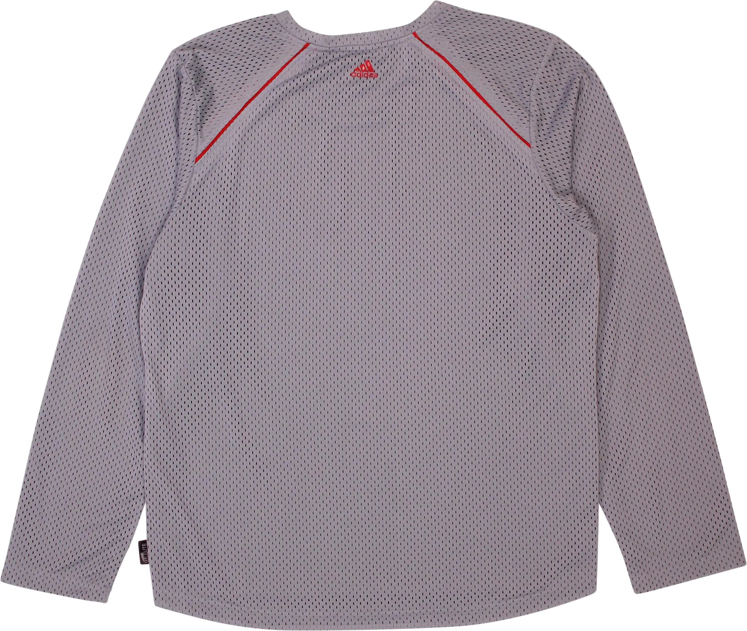 Adidas - Grey Sport Shirt by Adidas- ThriftTale.com - Vintage and second handclothing