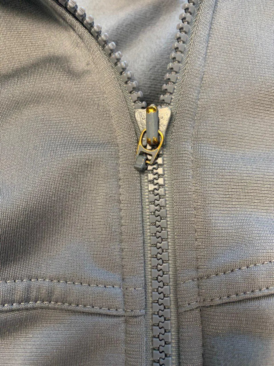 Adidas - Grey Track Jacket by Adidas- ThriftTale.com - Vintage and second handclothing