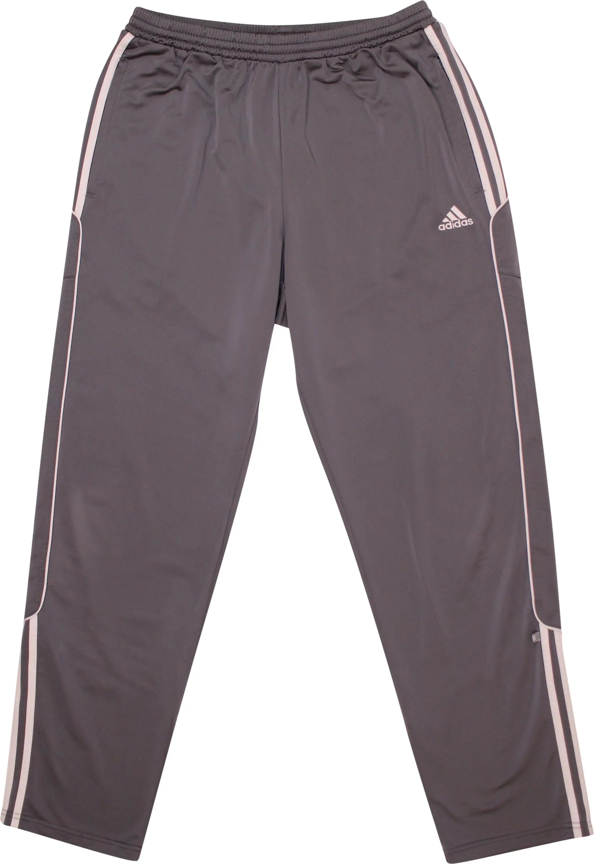 Adidas - Grey Track Pants by Adidas- ThriftTale.com - Vintage and second handclothing