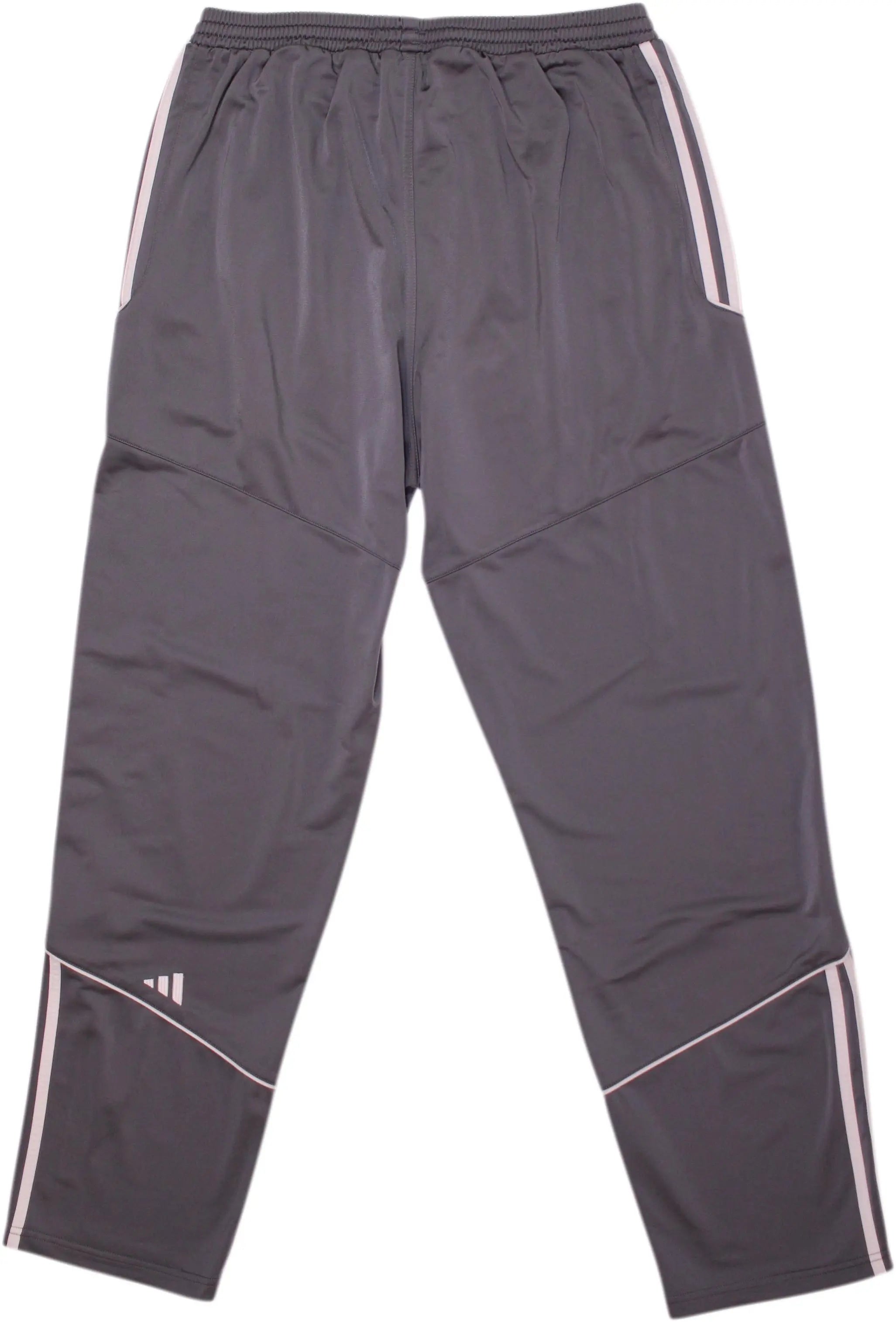 Adidas - Grey Track Pants by Adidas- ThriftTale.com - Vintage and second handclothing