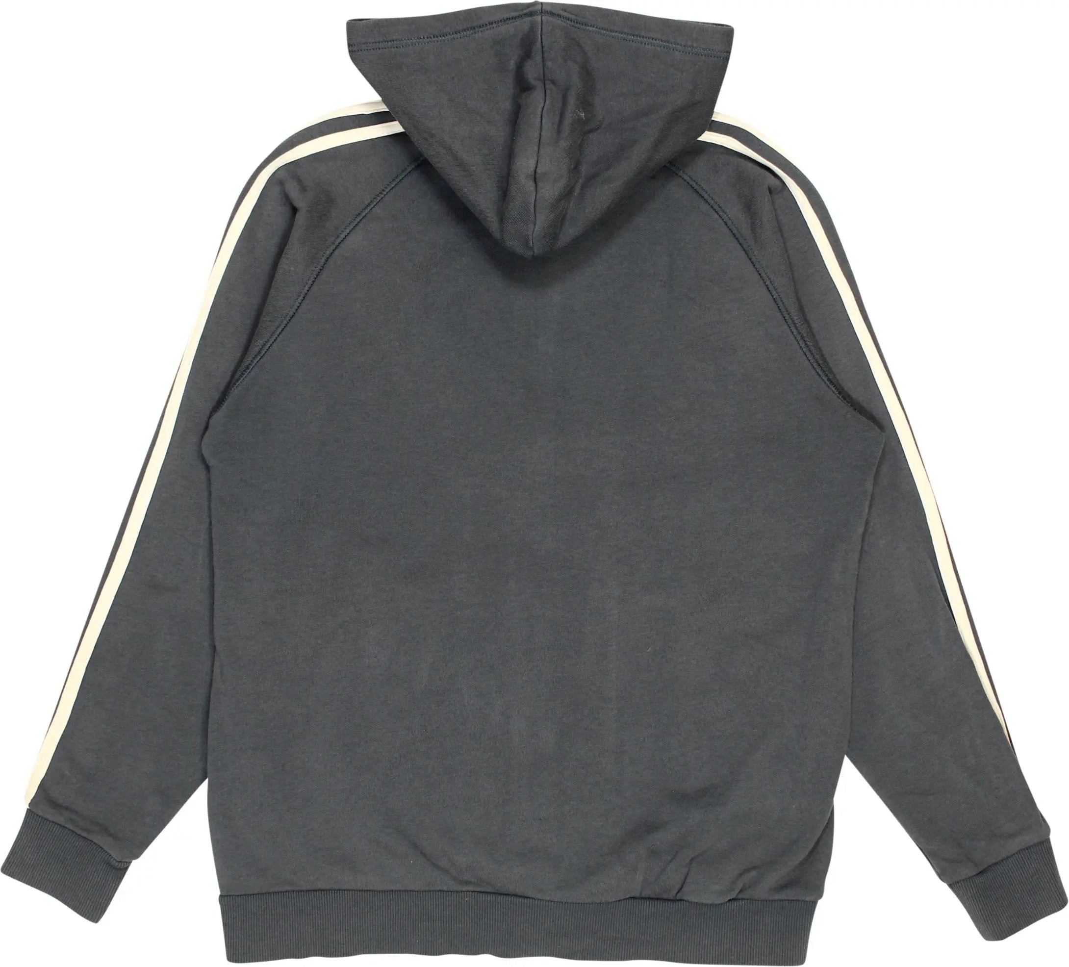 Adidas - Grey Zip-up Hoodie by Adidas- ThriftTale.com - Vintage and second handclothing