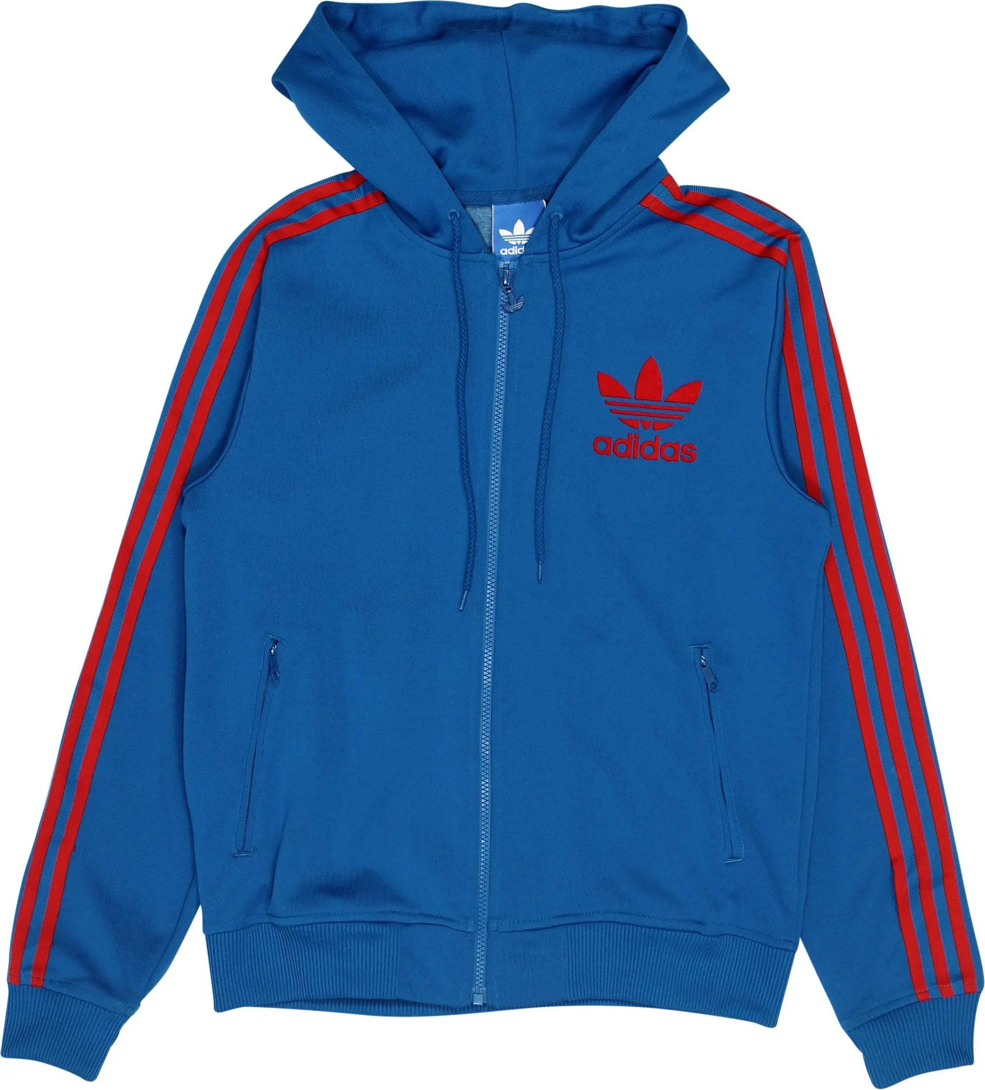 Adidas - Hoodie Track Jacket by Adidas- ThriftTale.com - Vintage and second handclothing
