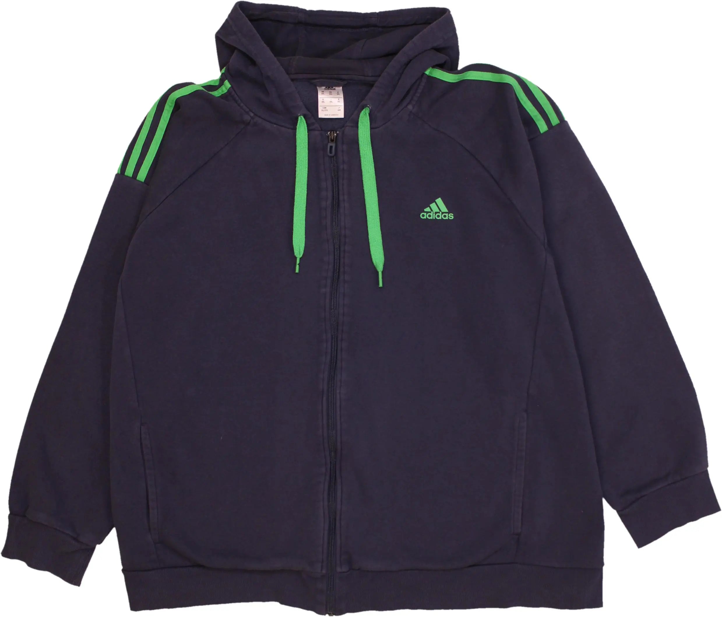 Adidas - Hoodie with Zipper by Adidas- ThriftTale.com - Vintage and second handclothing