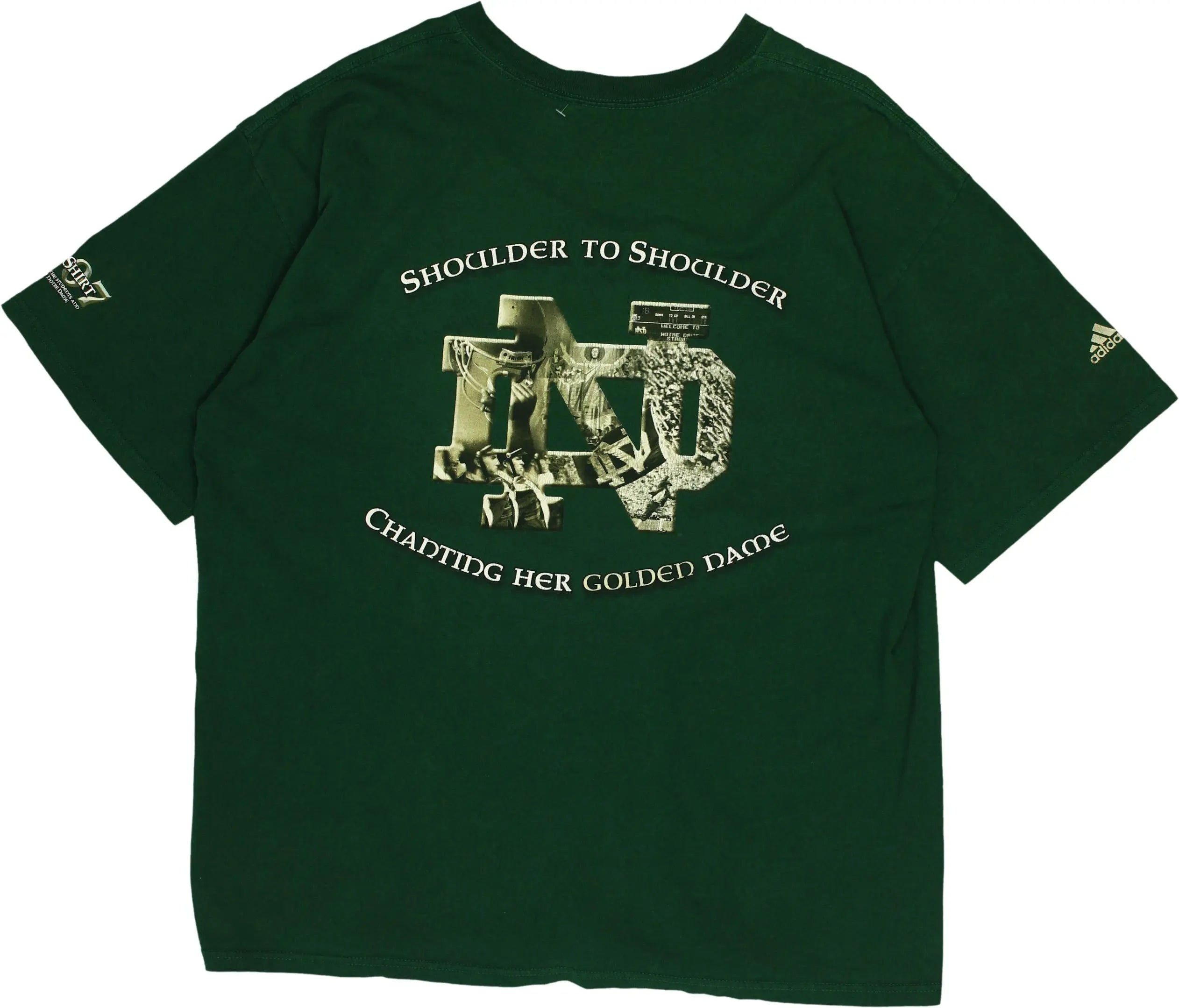 Adidas - Notre Dame Football T-shirt- ThriftTale.com - Vintage and second handclothing