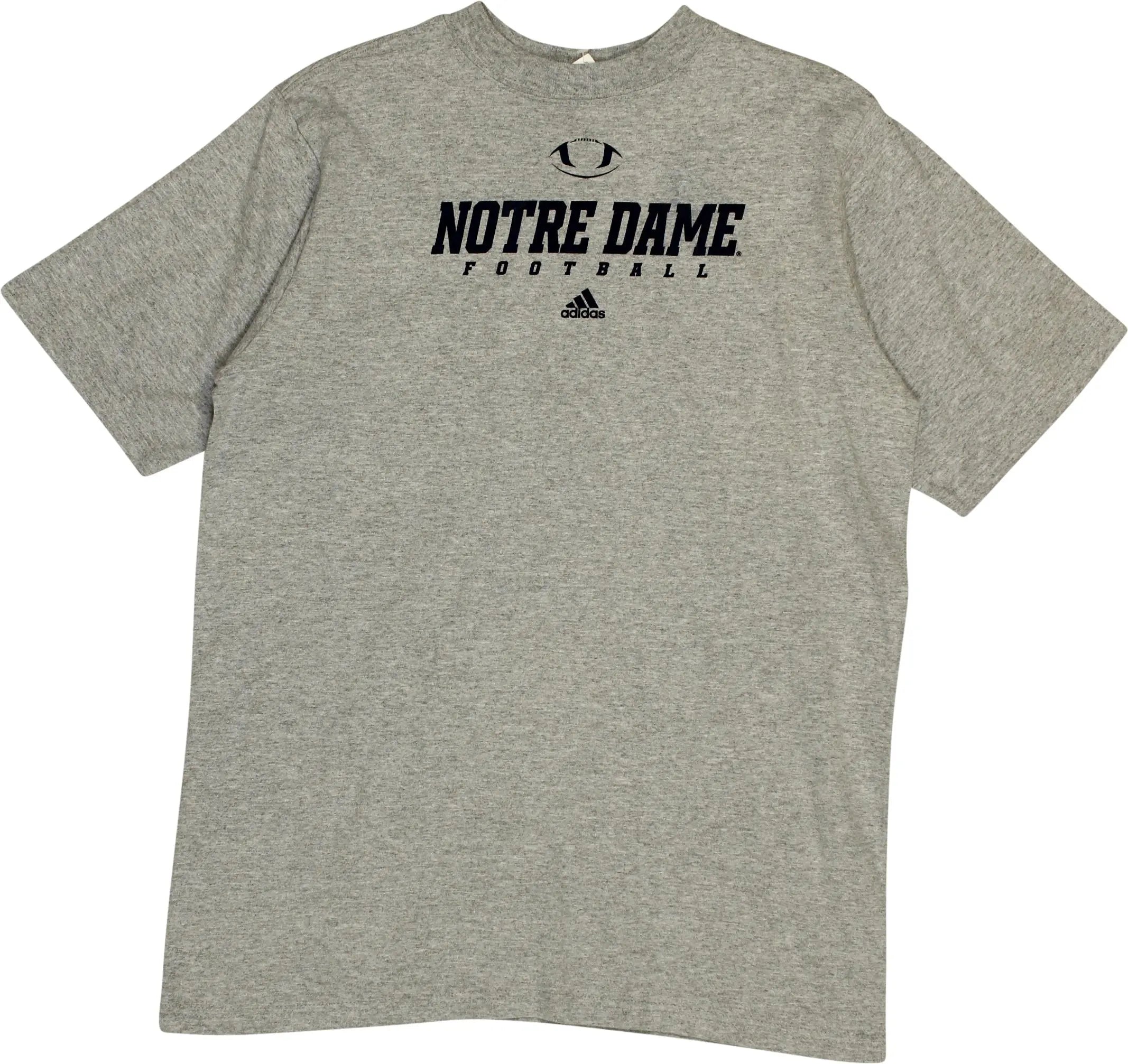 Adidas - Notre Dame Football T-shirt- ThriftTale.com - Vintage and second handclothing