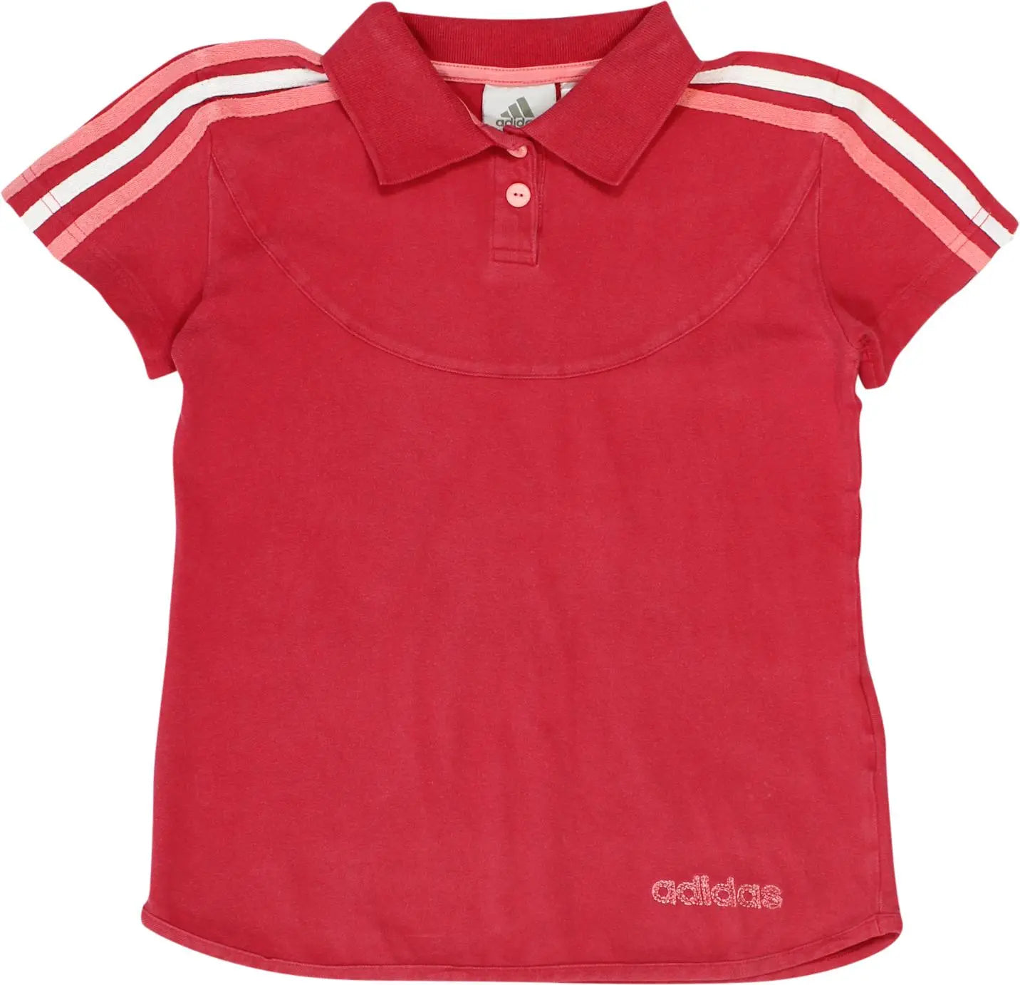 Adidas - Pink Polo Shirt by Adidas- ThriftTale.com - Vintage and second handclothing