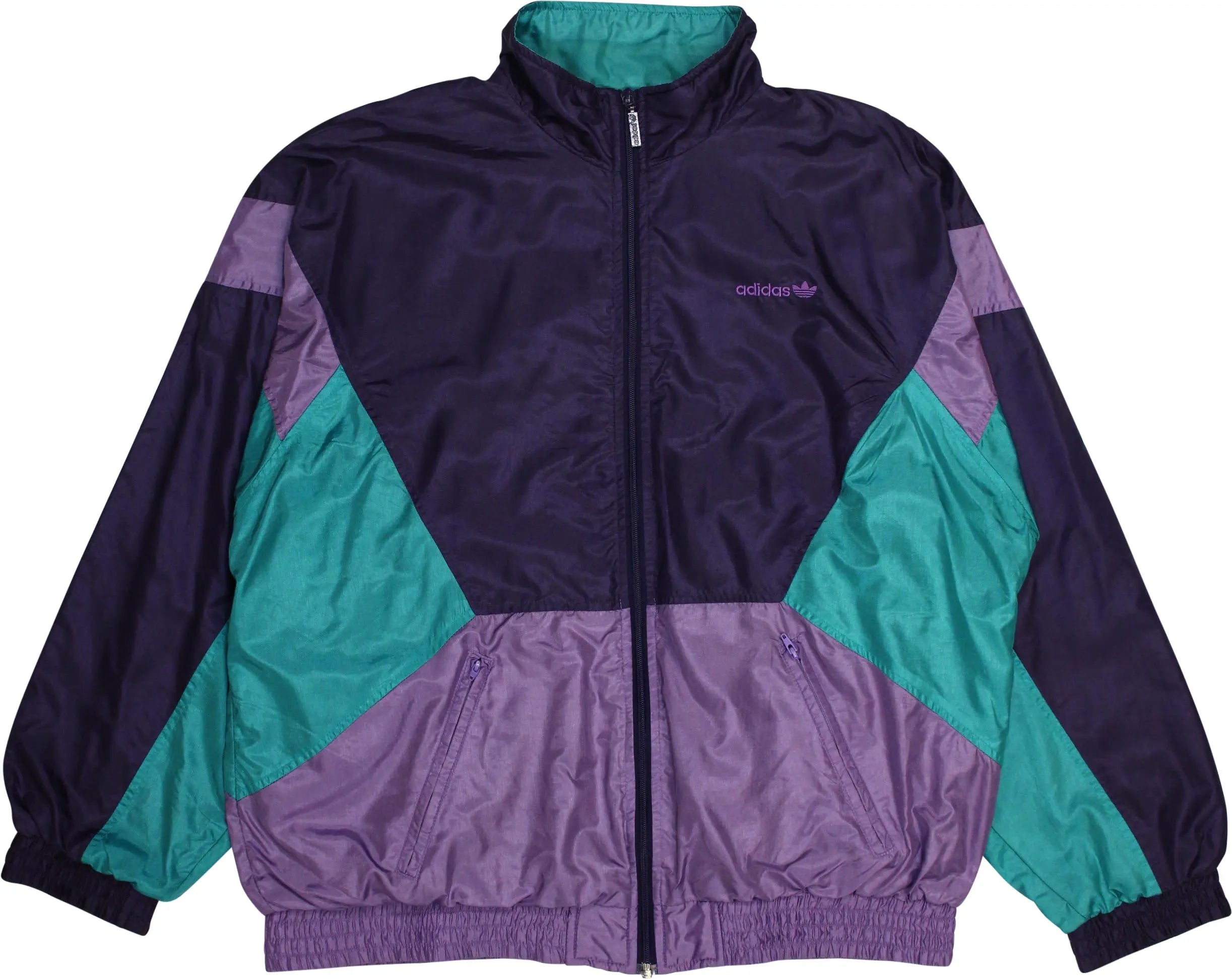Adidas - Purple Windbreaker by Adidas- ThriftTale.com - Vintage and second handclothing