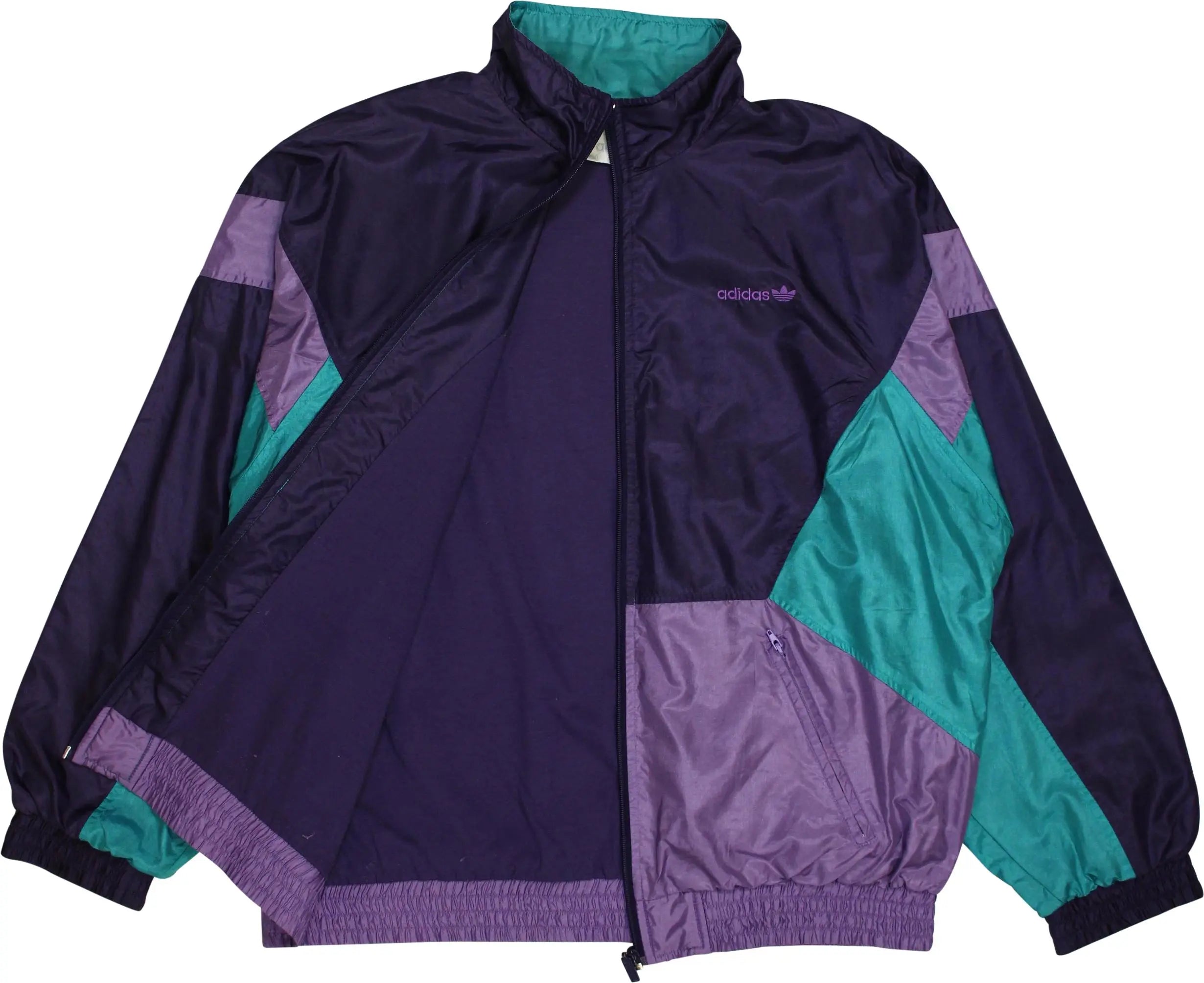 Adidas - Purple Windbreaker by Adidas- ThriftTale.com - Vintage and second handclothing