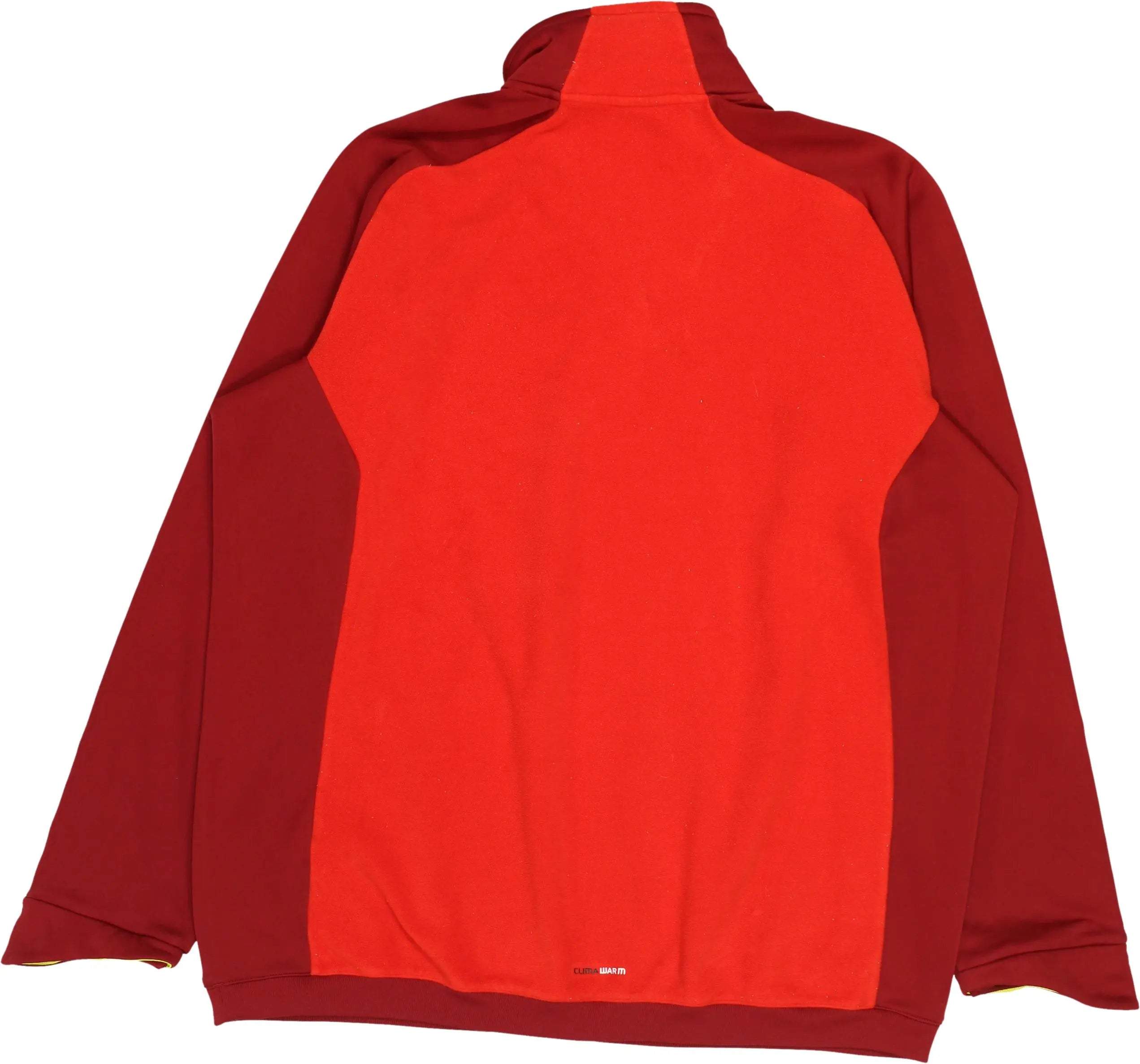 Adidas - Red Adidas zip-up sweater- ThriftTale.com - Vintage and second handclothing