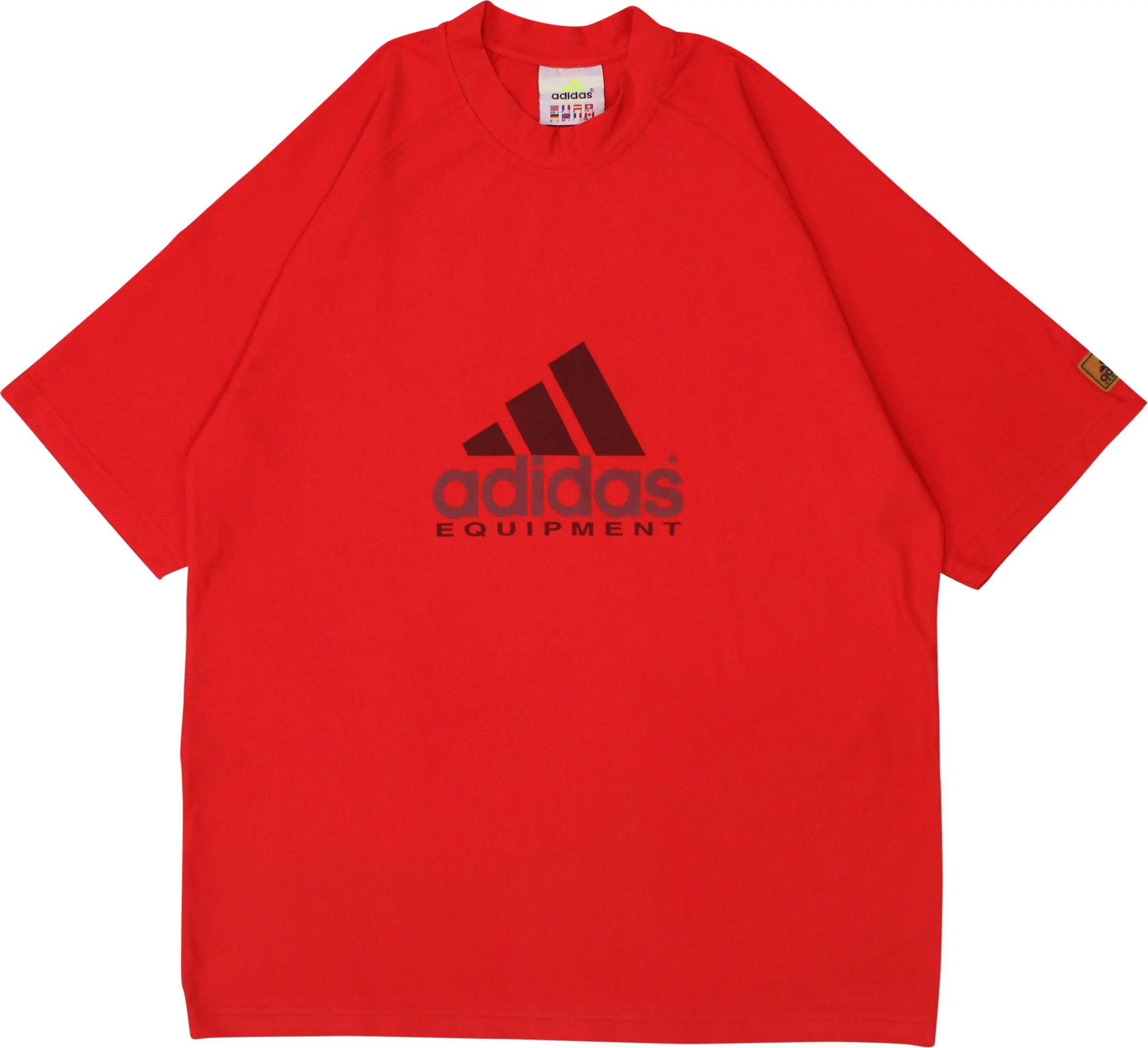 Adidas - Red Oversized Adidas Equipment T-shirt- ThriftTale.com - Vintage and second handclothing