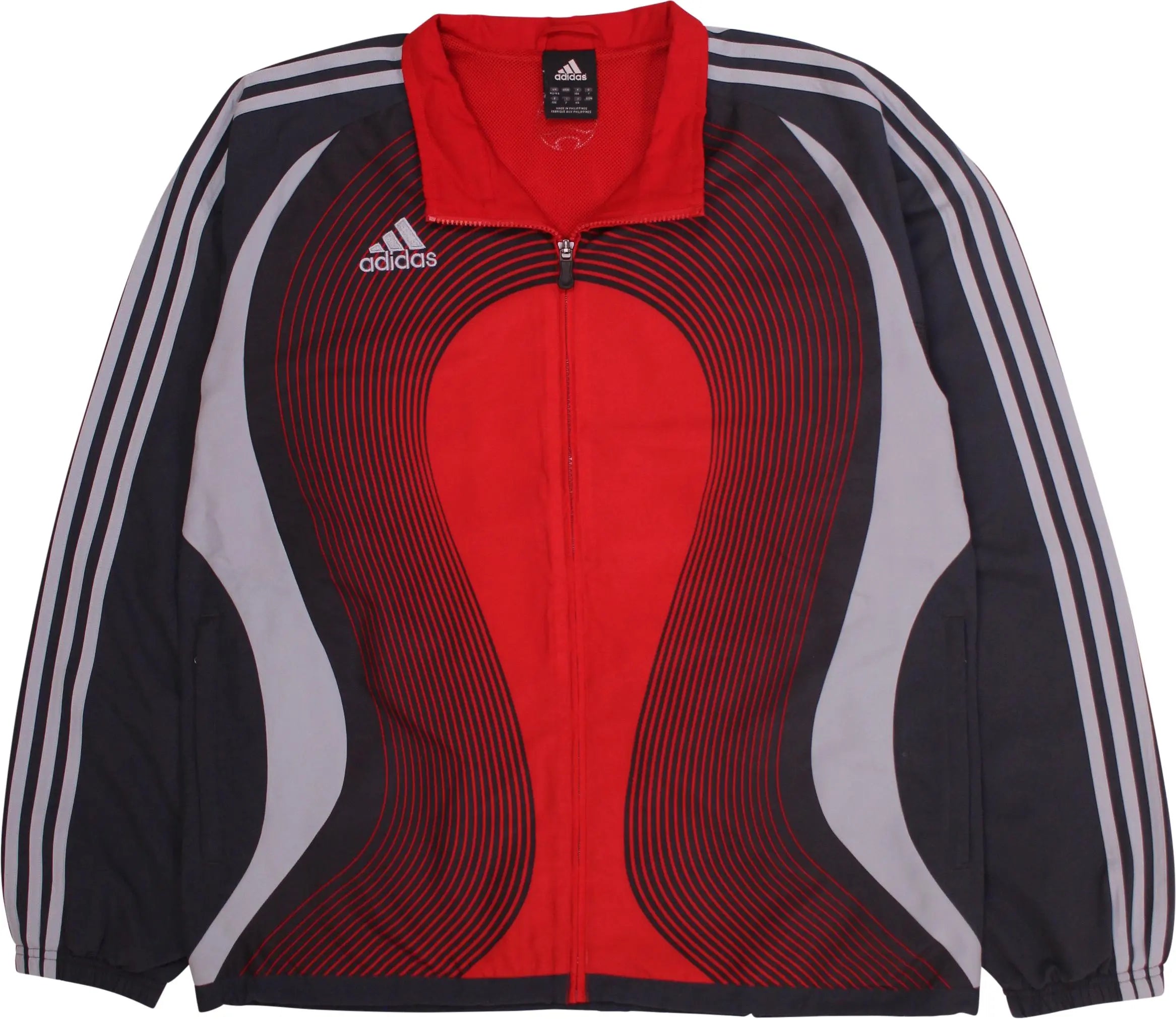 Adidas - Red Track Jacket by Adidas- ThriftTale.com - Vintage and second handclothing