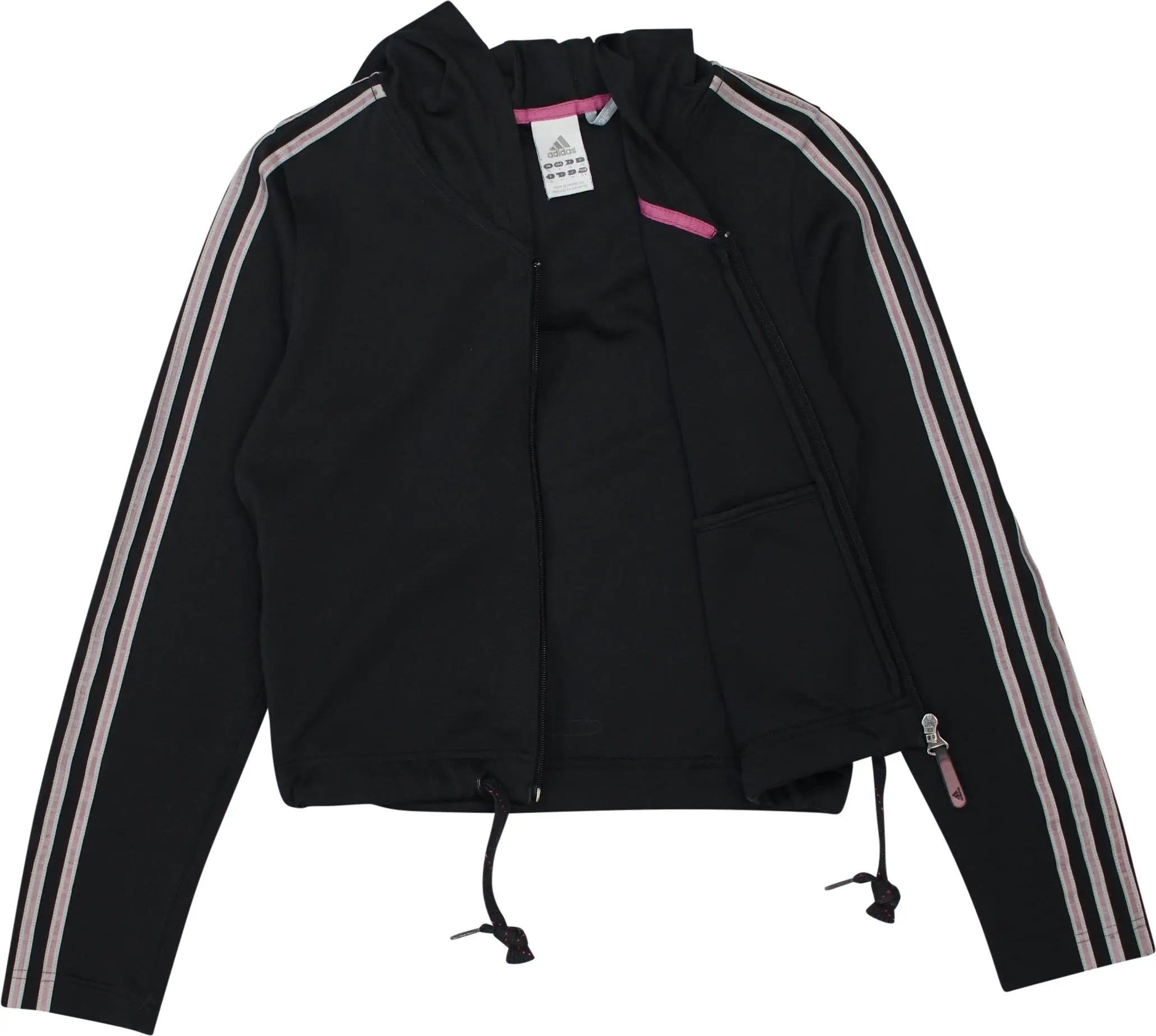 Adidas - Sport Jacket with Hoodie by Adidas- ThriftTale.com - Vintage and second handclothing