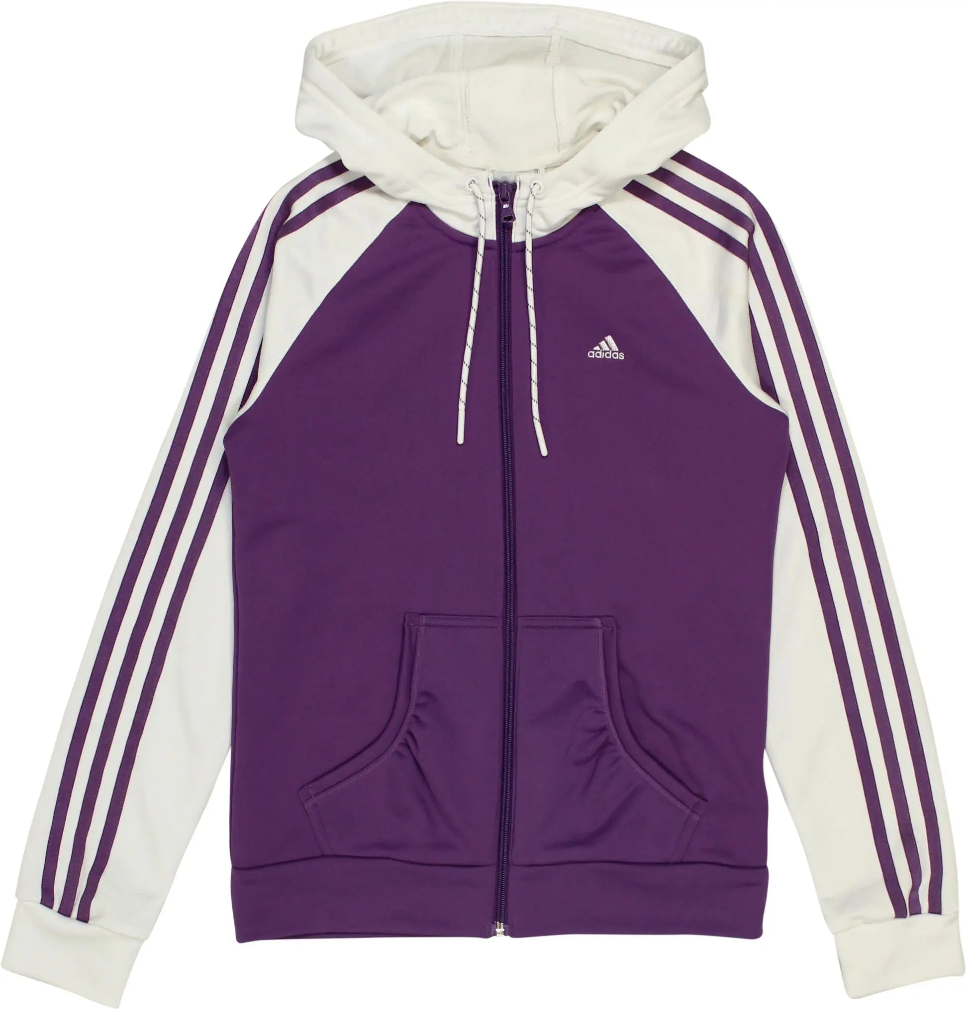 Adidas - Track Jacket with Hoodie by Adidas- ThriftTale.com - Vintage and second handclothing