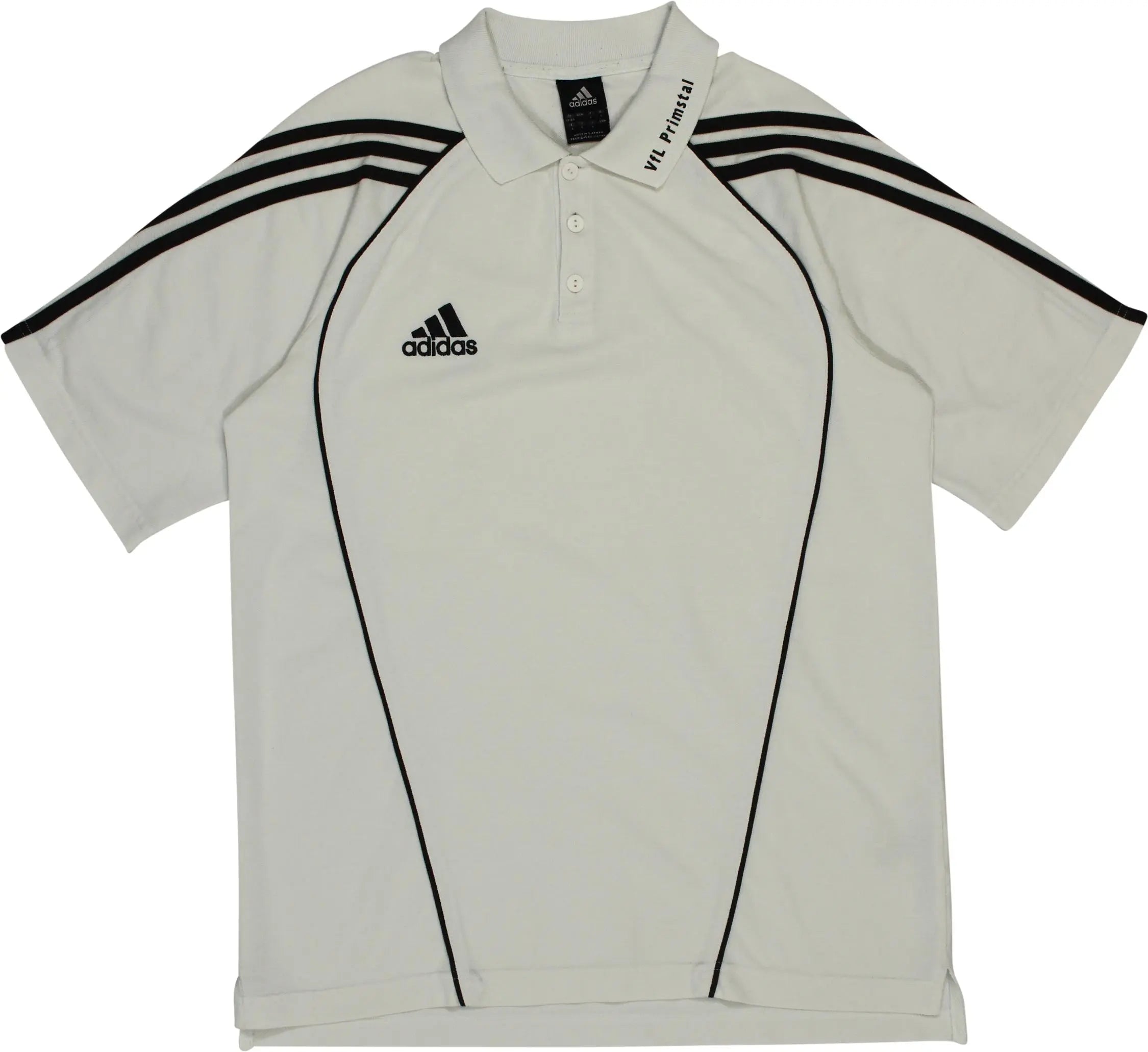 Adidas - White Polo Shirt by Adidas- ThriftTale.com - Vintage and second handclothing