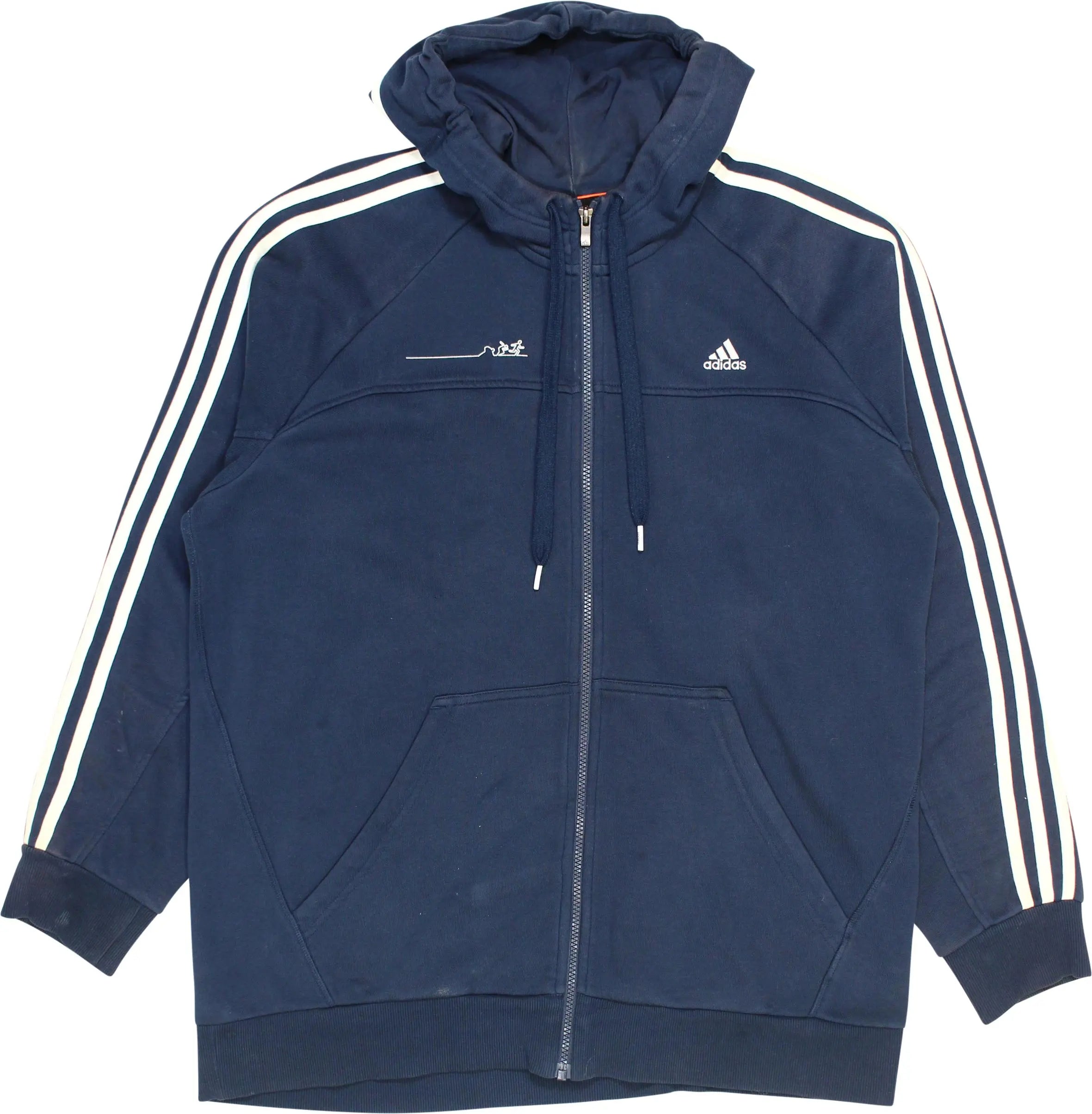 Adidas - Zip-Up Hoodie by Adidas- ThriftTale.com - Vintage and second handclothing