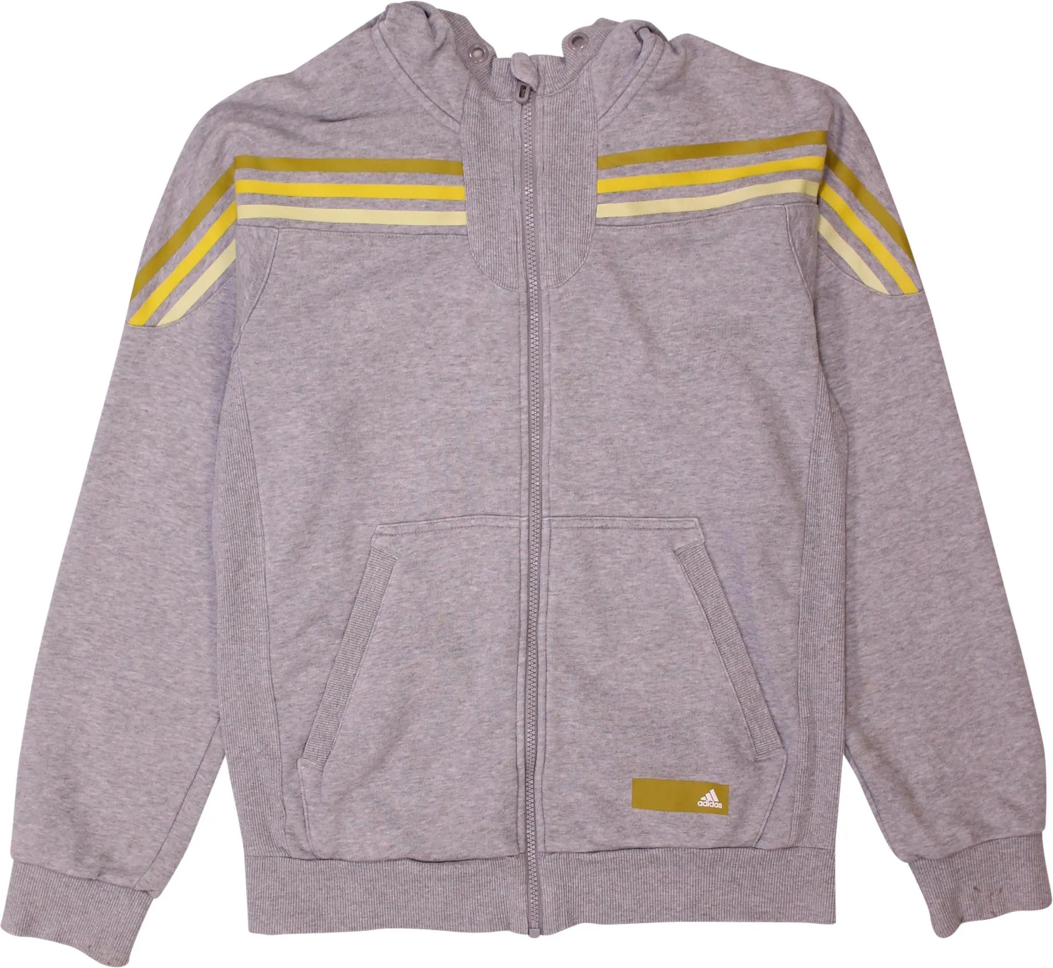 Adidas - Zip Up Sweater with Hoodie- ThriftTale.com - Vintage and second handclothing