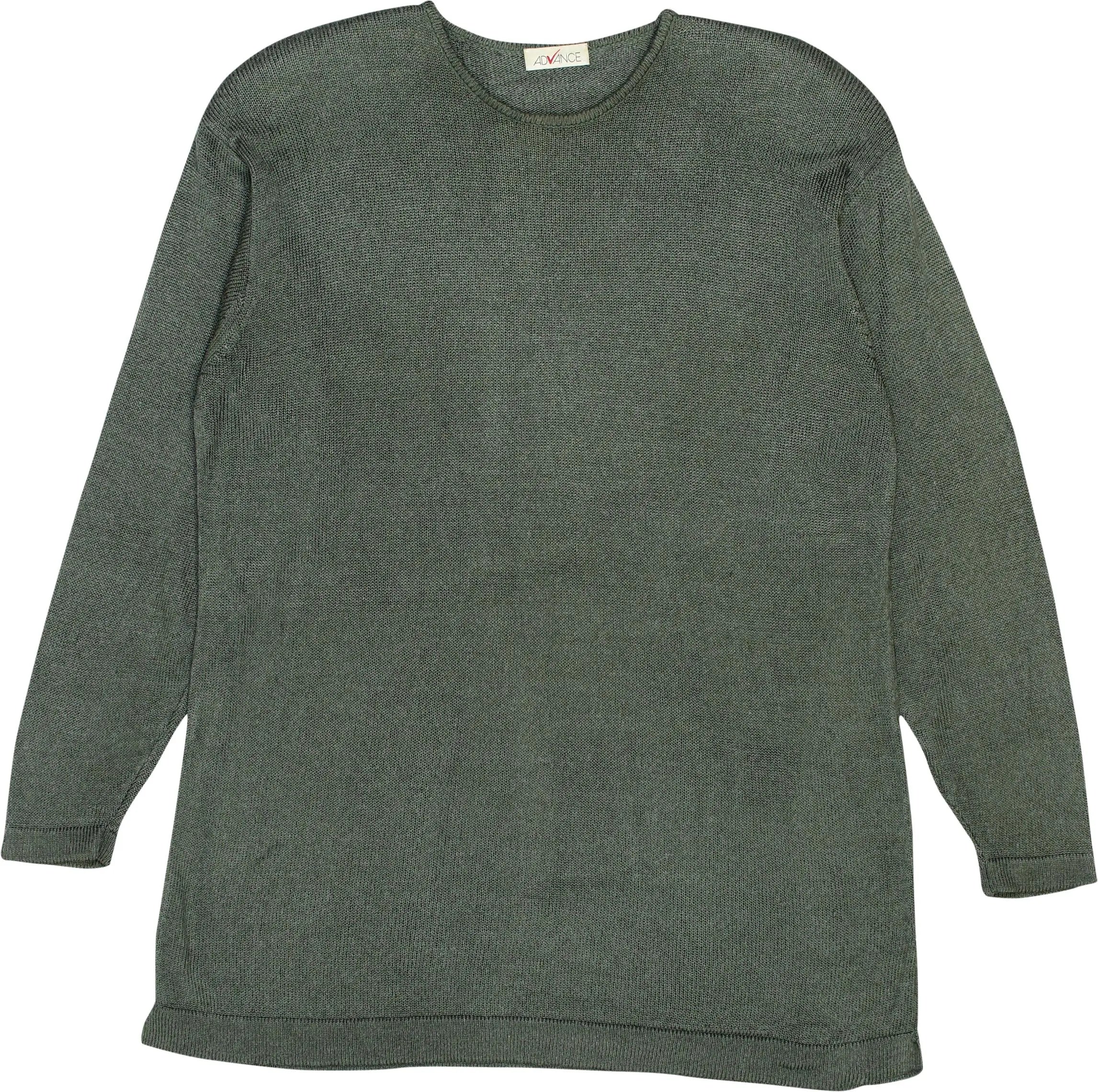Advance - Green Plain Jumper- ThriftTale.com - Vintage and second handclothing