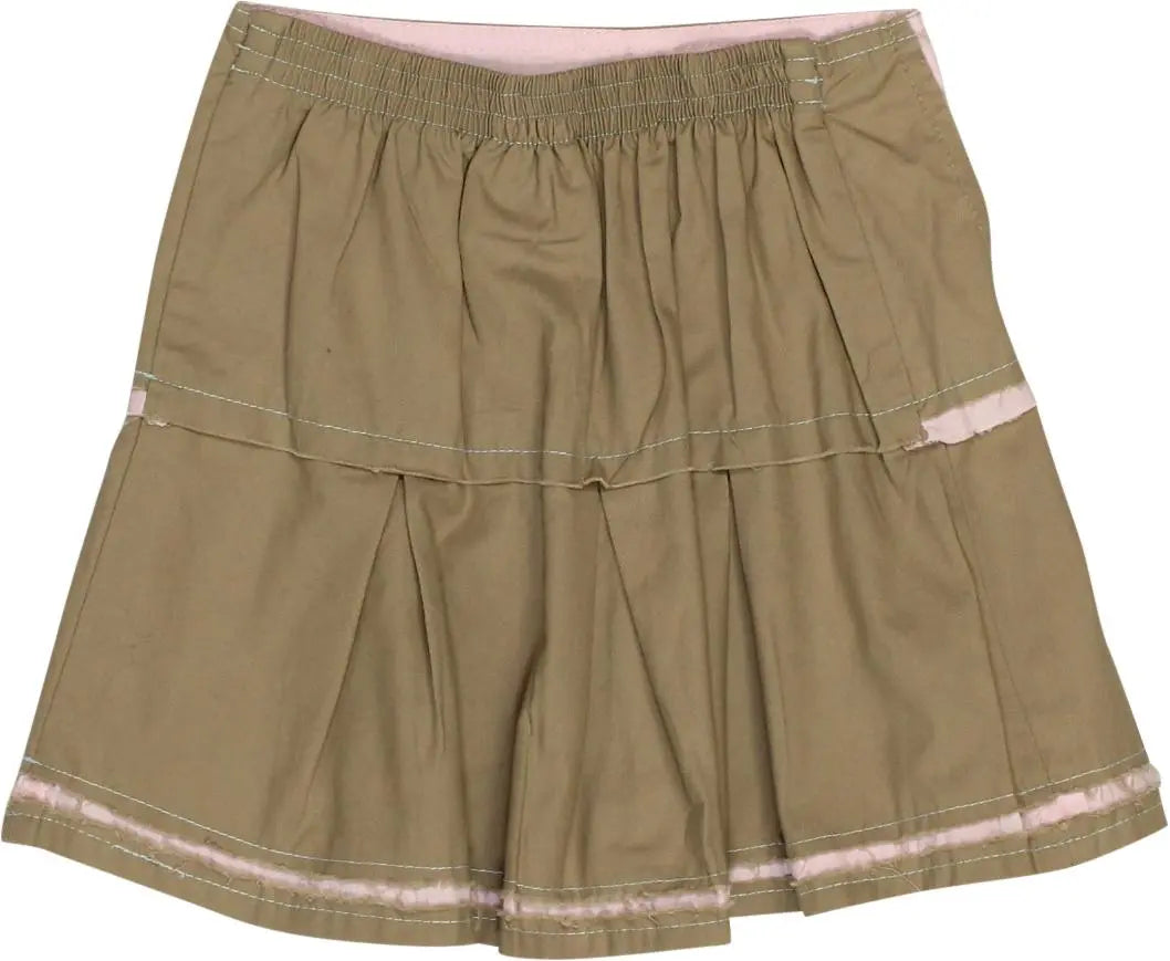 African Safari - Beige Skirt- ThriftTale.com - Vintage and second handclothing