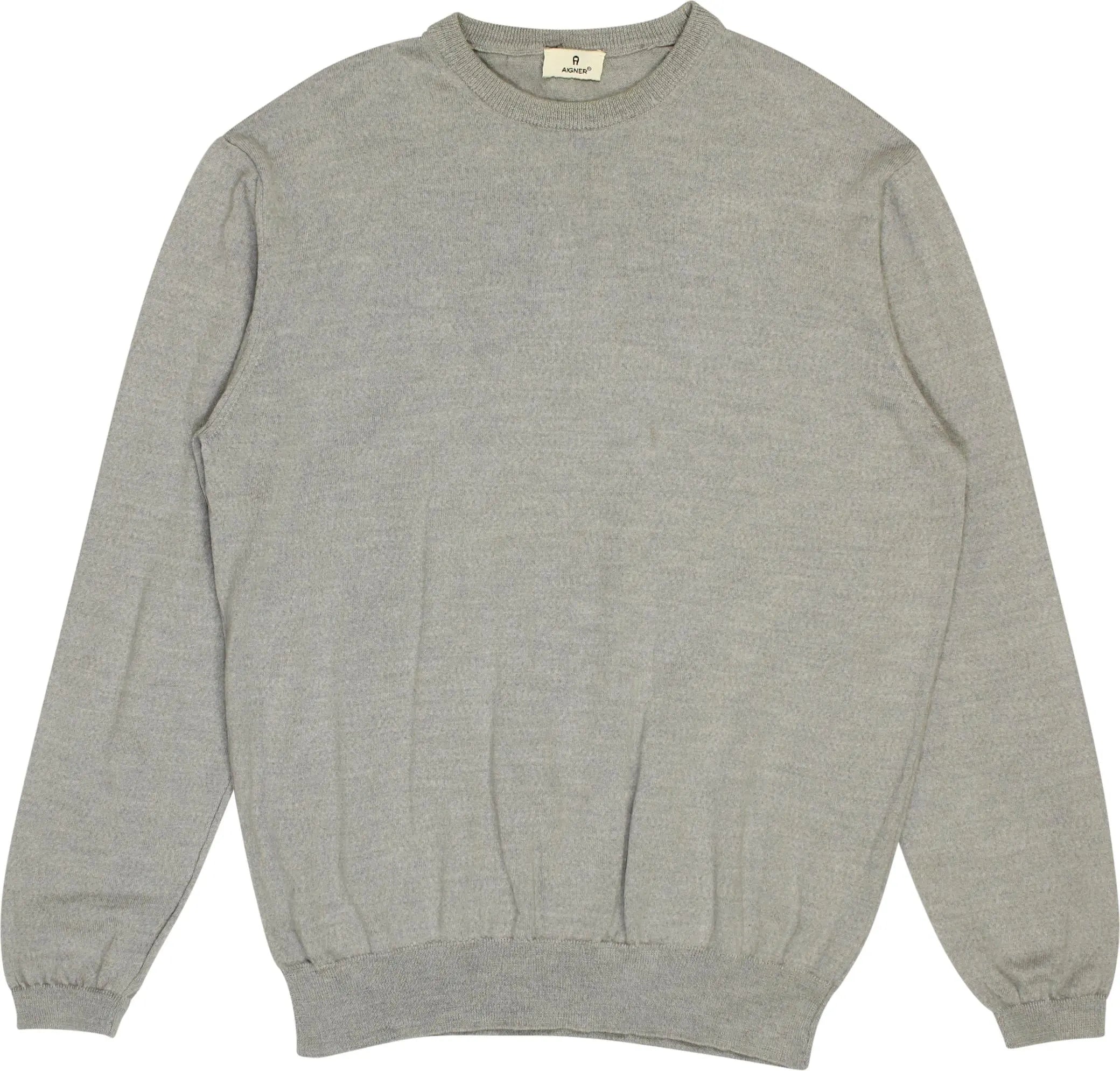 Aigner - Grey Jumper by Aigner- ThriftTale.com - Vintage and second handclothing