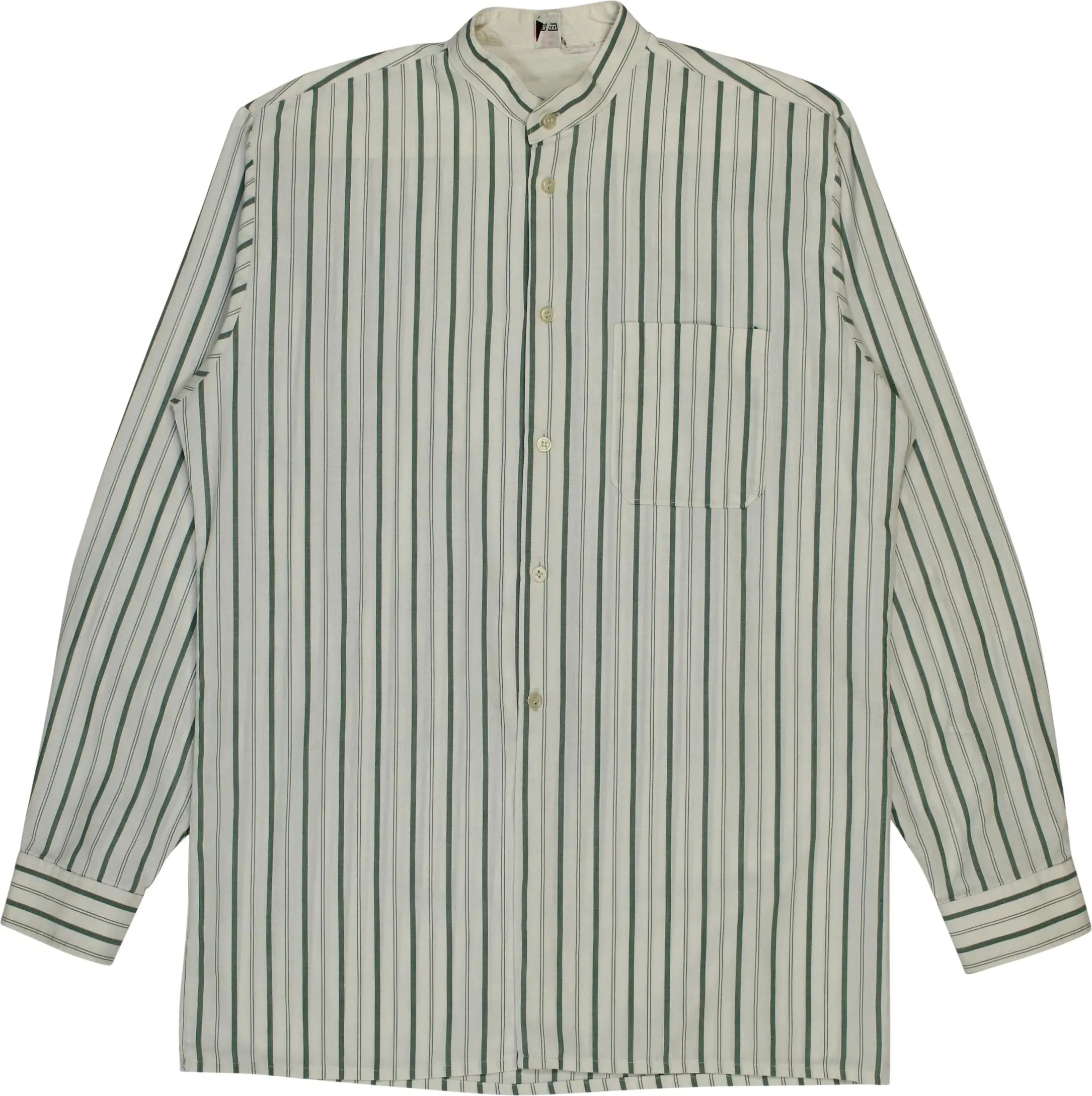 Akzent - Vintage Grandad Collar Shirt- ThriftTale.com - Vintage and second handclothing