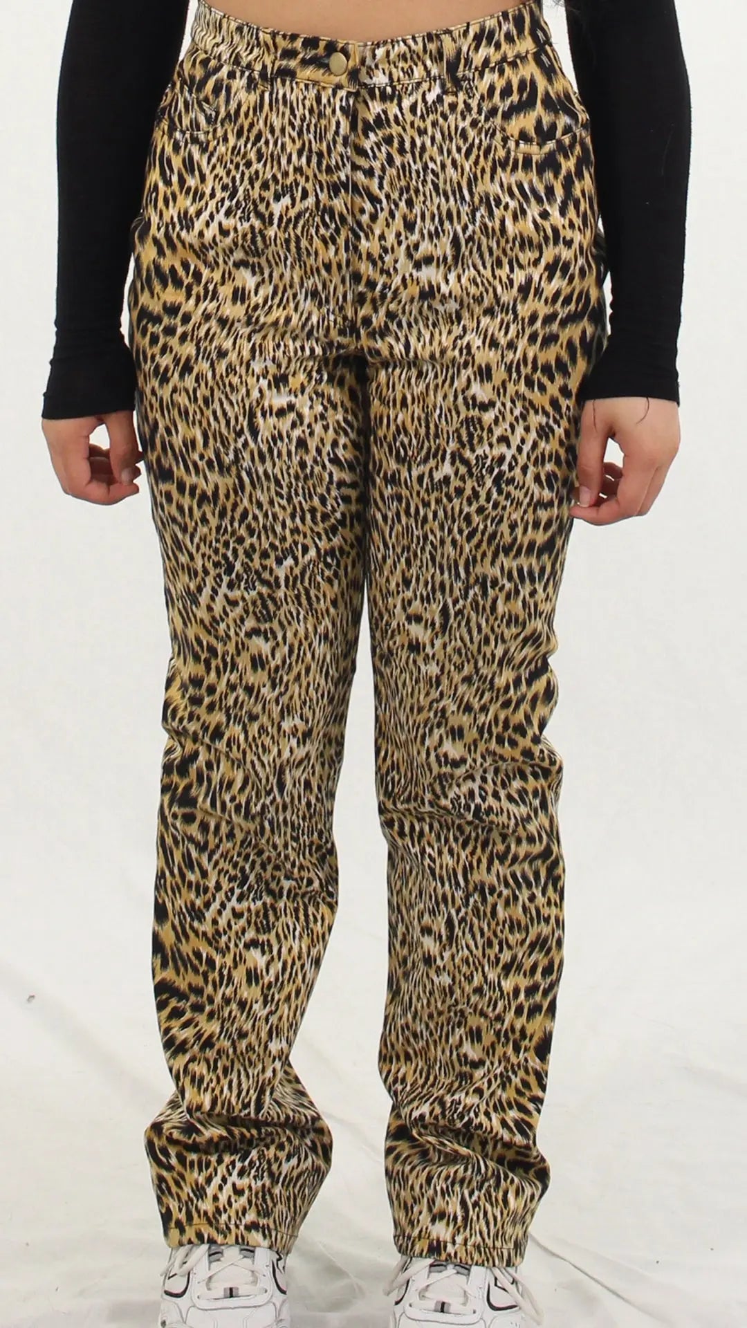 Alba Moda - Pants with Panther Print- ThriftTale.com - Vintage and second handclothing