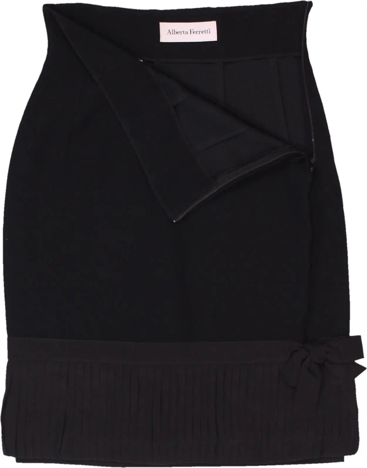 Alberta Ferretti - Black Bow Skirt by Alberta Ferretti- ThriftTale.com - Vintage and second handclothing