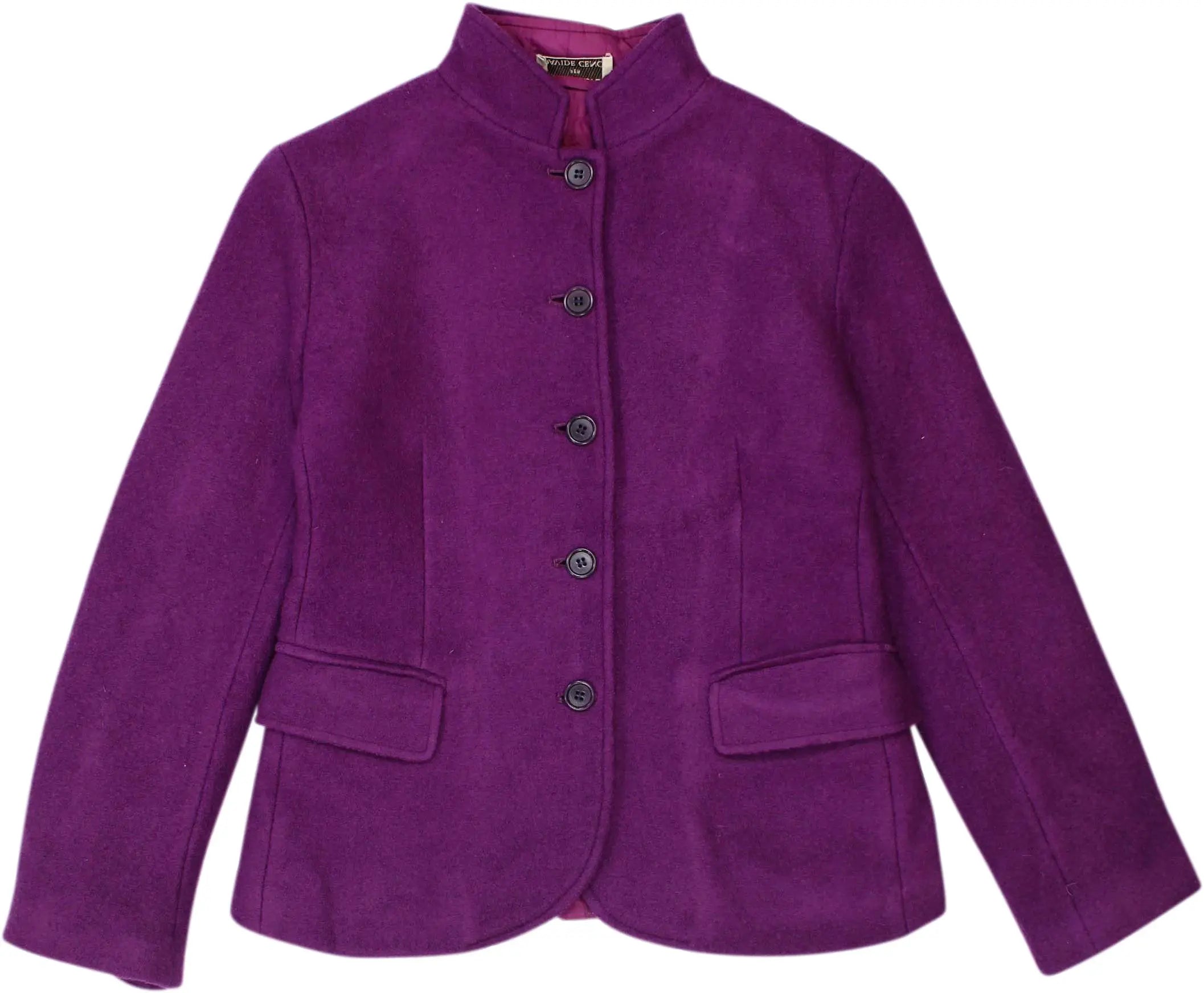 Alberto Aspesi - Purple Wool Coat- ThriftTale.com - Vintage and second handclothing