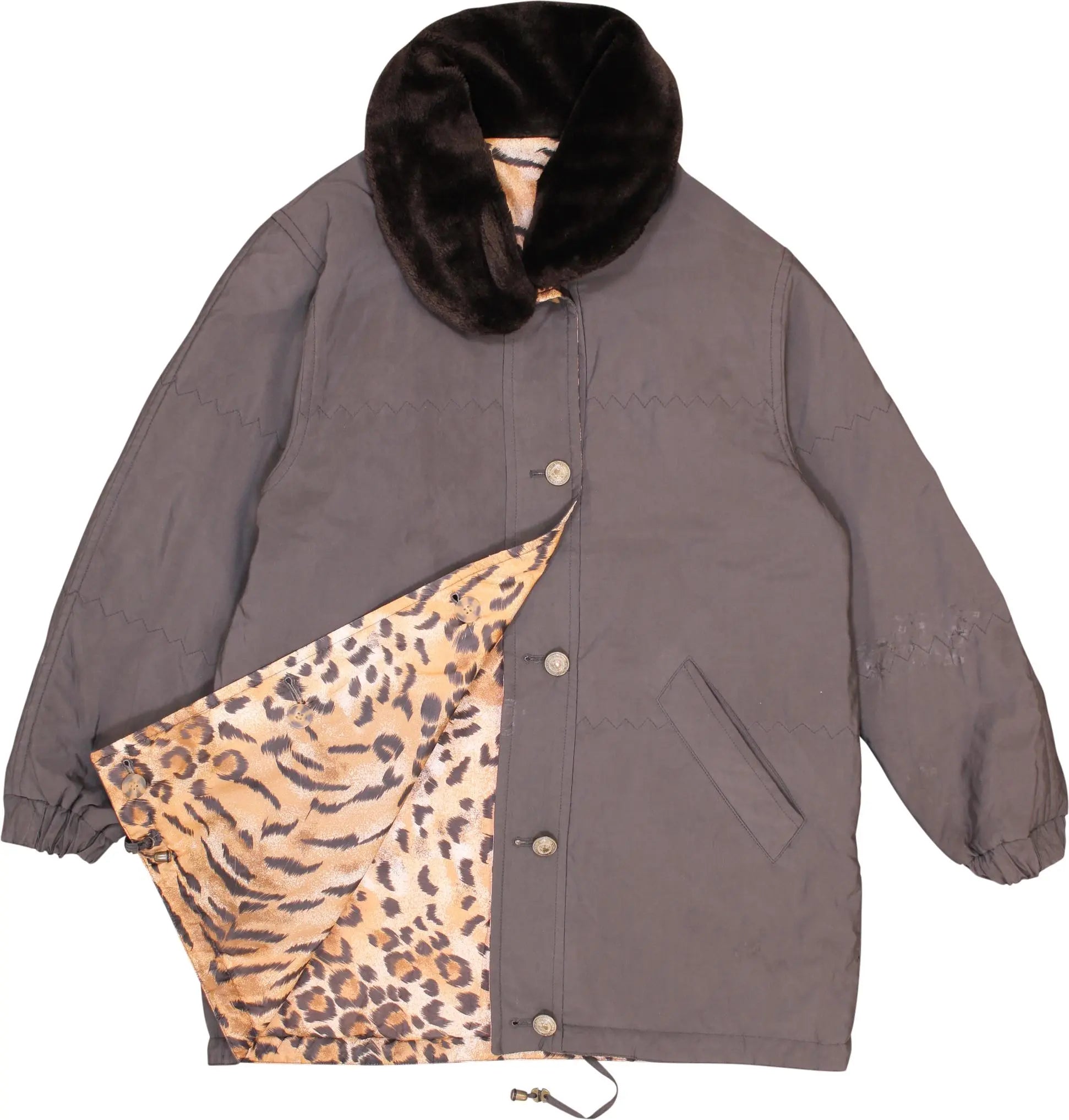 Alcron - Animal Print Reversible Coat- ThriftTale.com - Vintage and second handclothing