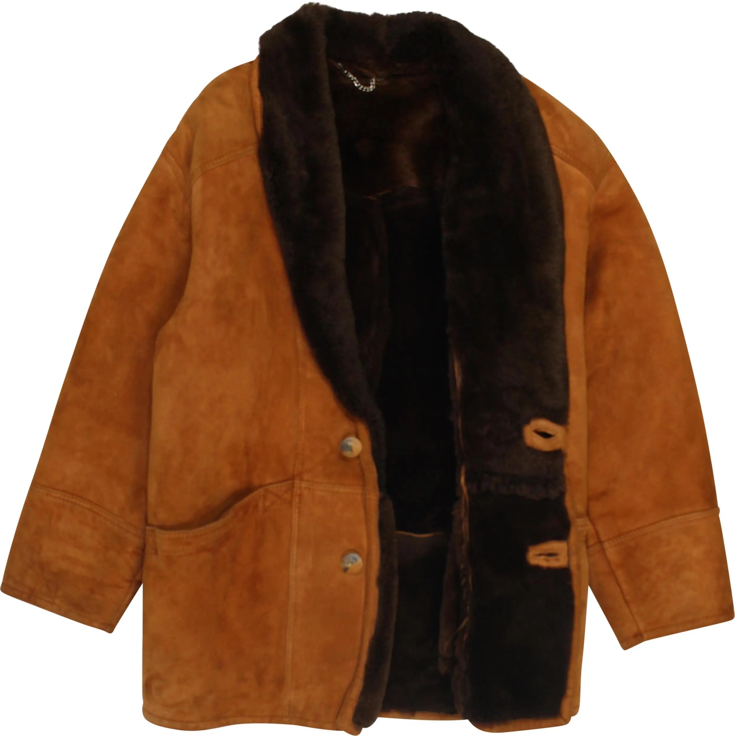 Alessandra - 80s Shearling Coat- ThriftTale.com - Vintage and second handclothing