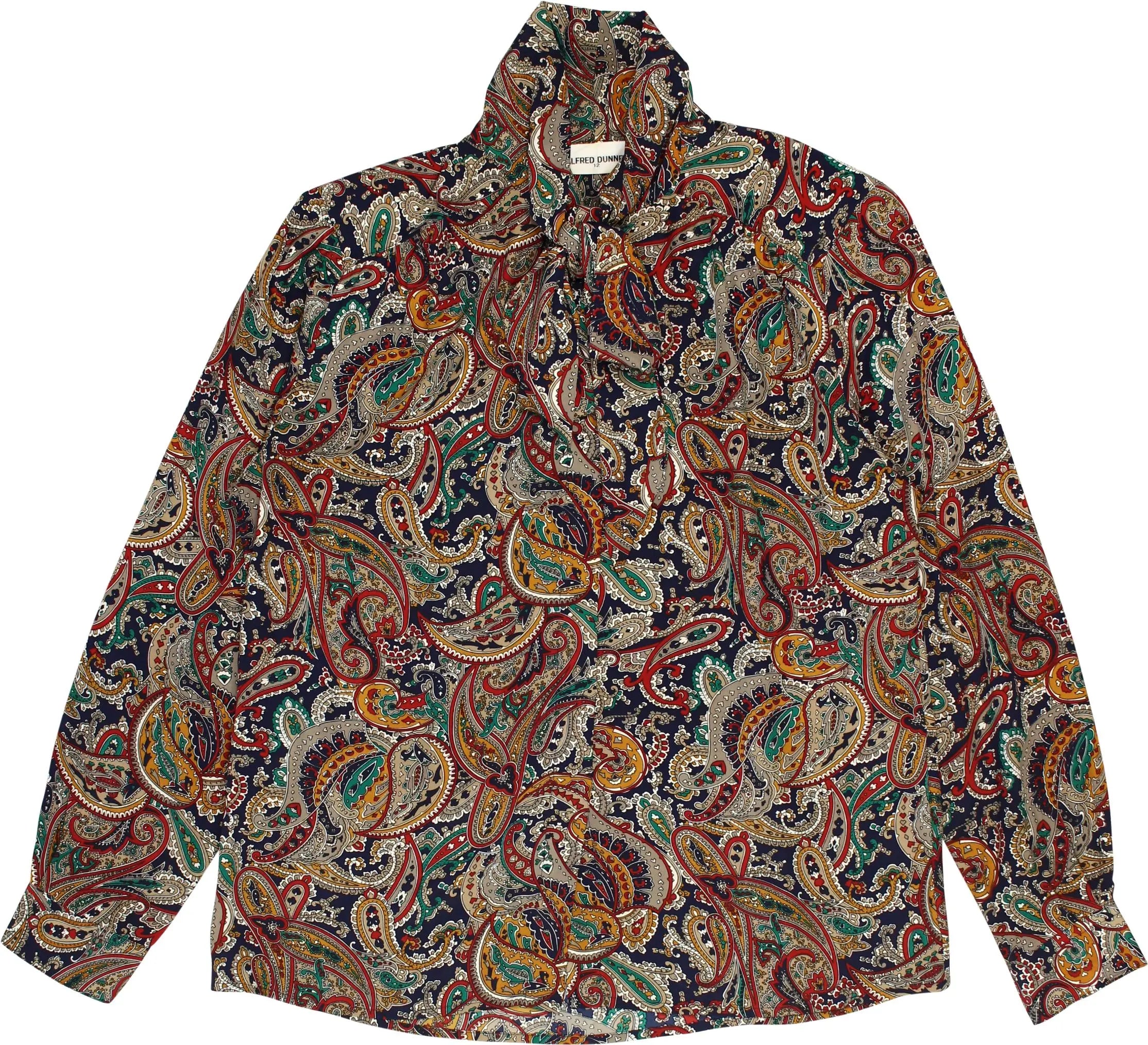 Alfred Dunner - 80s Paisley Blouse with Shoulder Pads- ThriftTale.com - Vintage and second handclothing