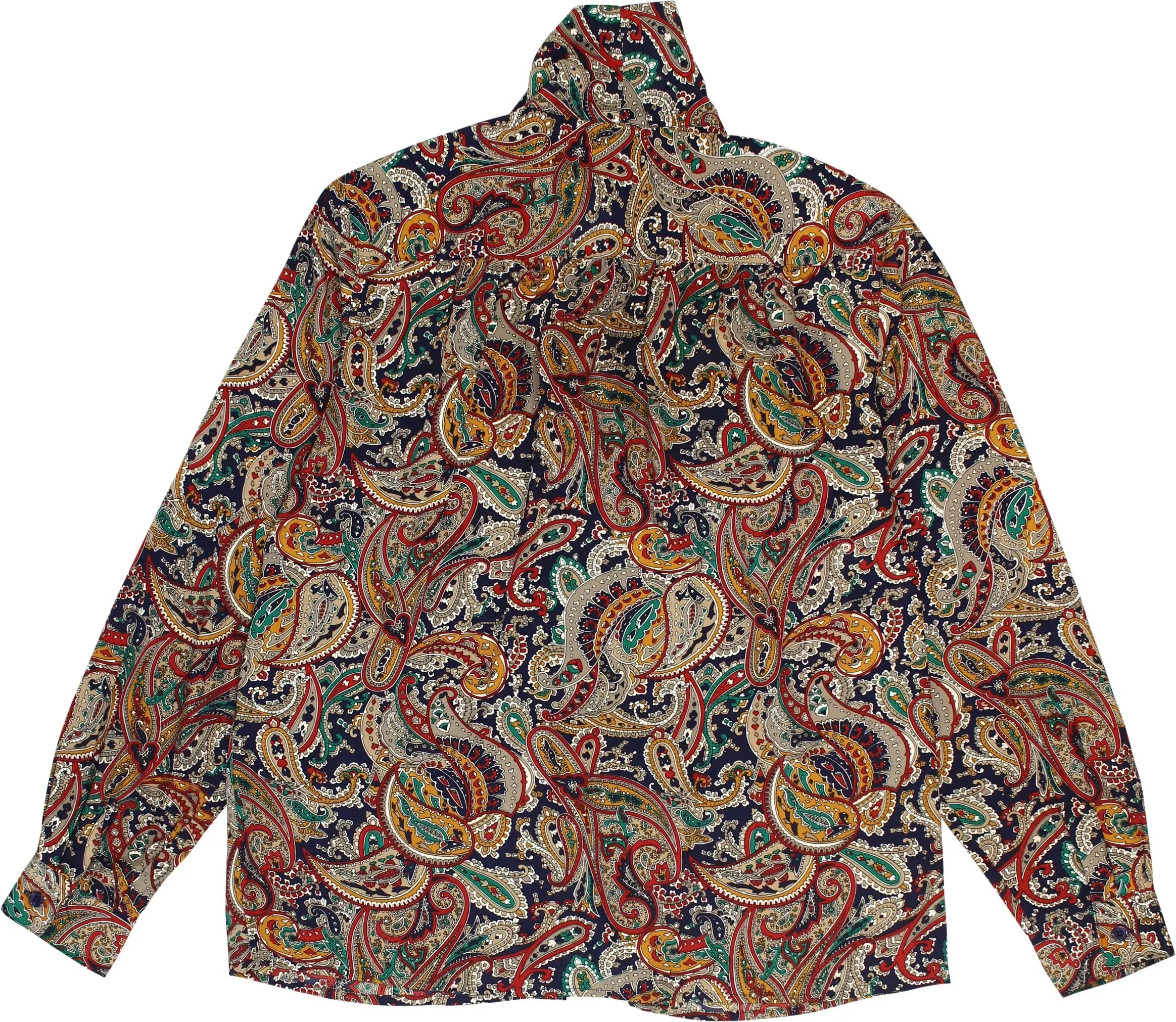 Alfred Dunner - 80s Paisley Blouse with Shoulder Pads- ThriftTale.com - Vintage and second handclothing