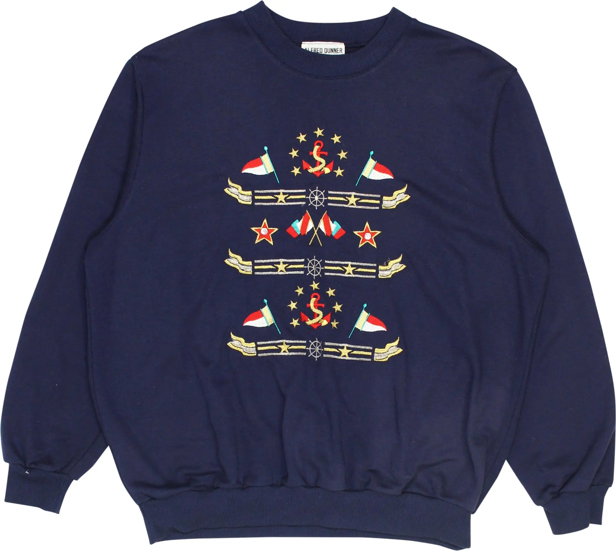 Alfred Dunner - 90s Embroiderd Sailor Sweater- ThriftTale.com - Vintage and second handclothing