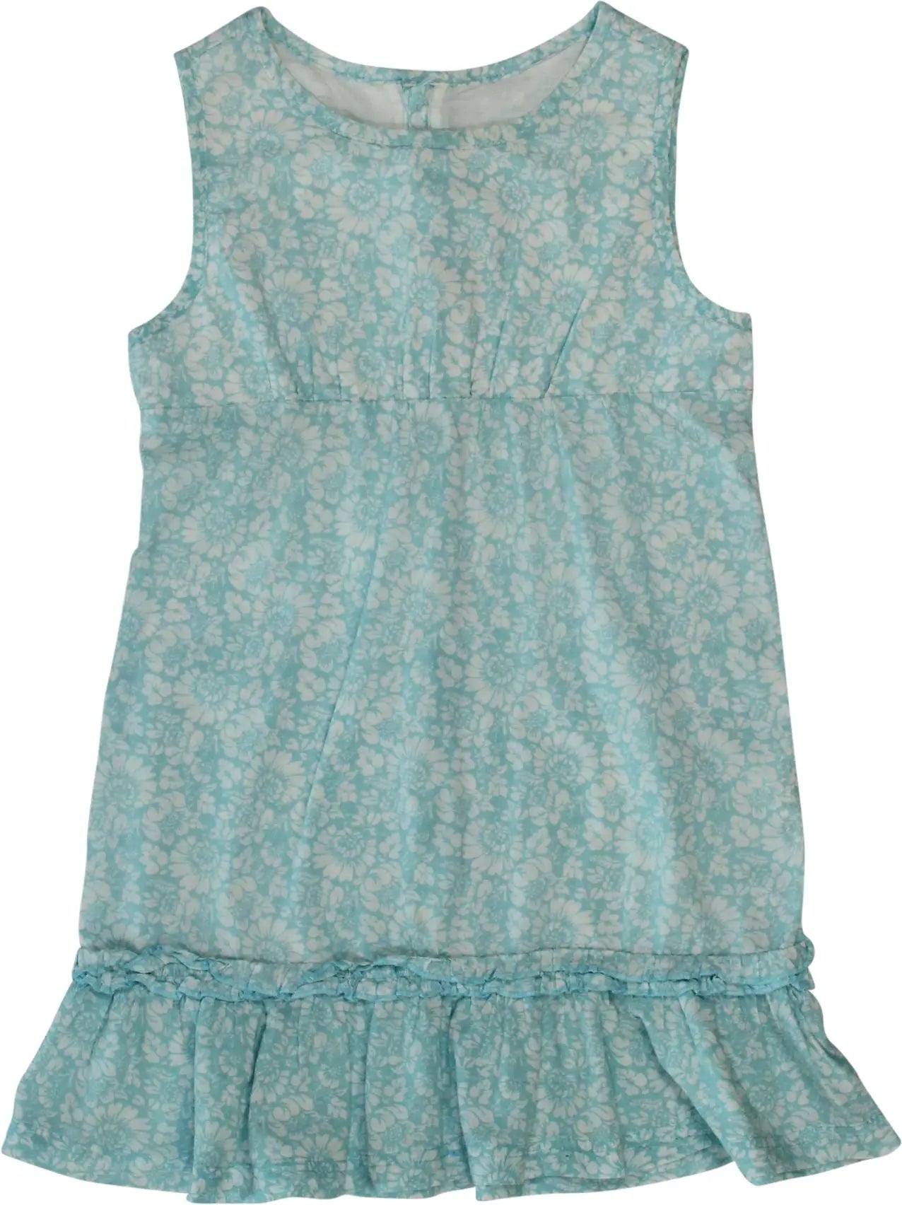 Alive - Blue Flower Dress- ThriftTale.com - Vintage and second handclothing