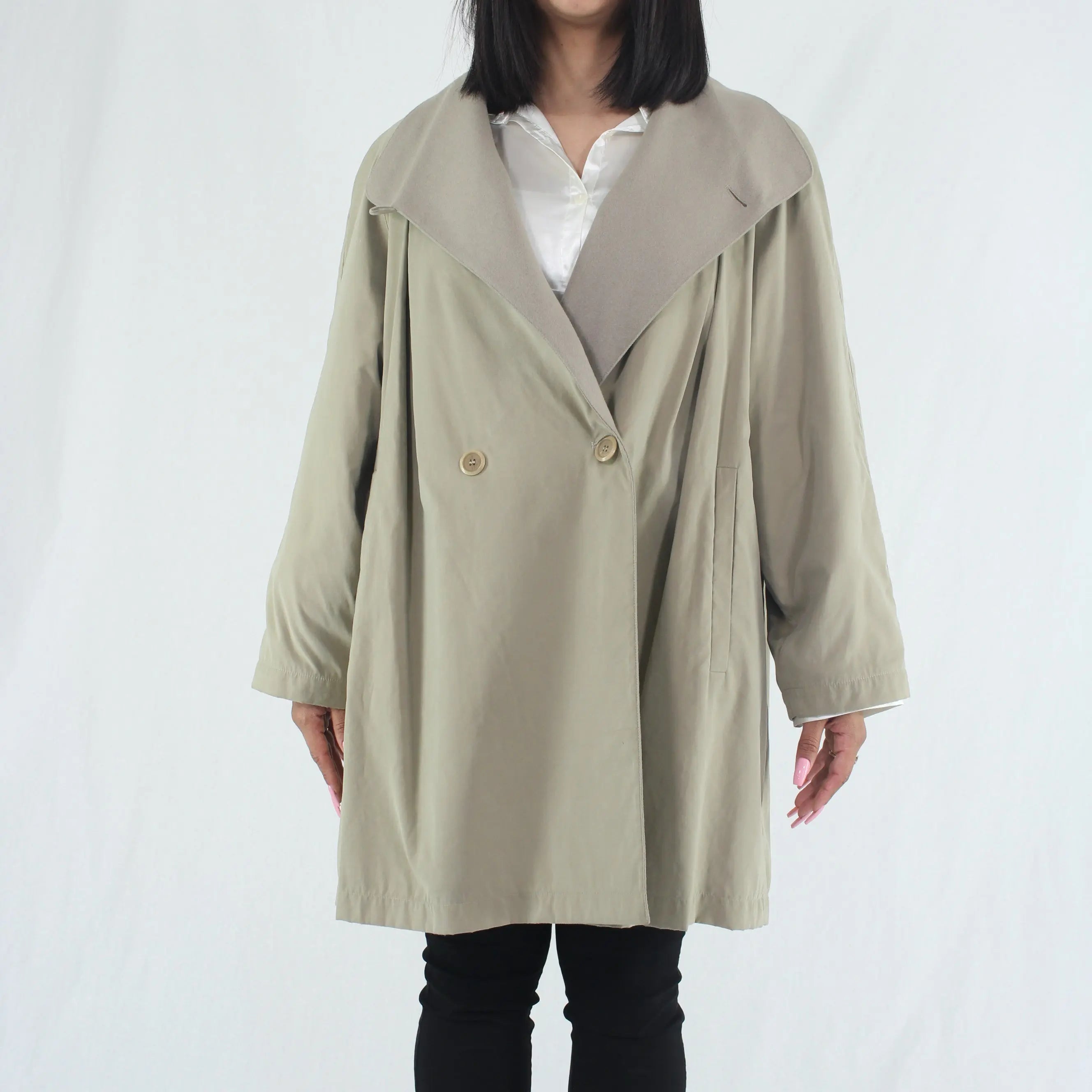 Allegri - 90s Coat with Shoulder Pads- ThriftTale.com - Vintage and second handclothing