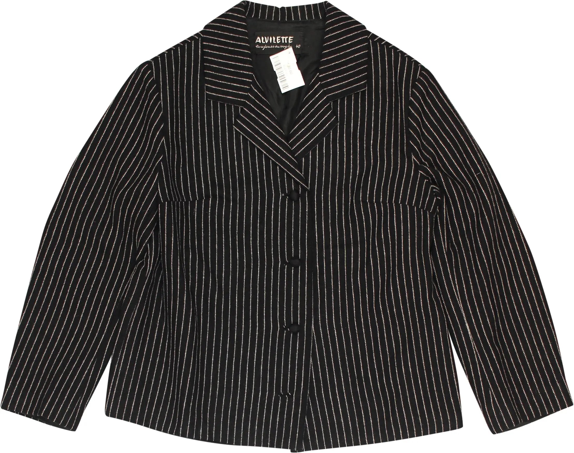 Alvilette - Striped Blazer- ThriftTale.com - Vintage and second handclothing