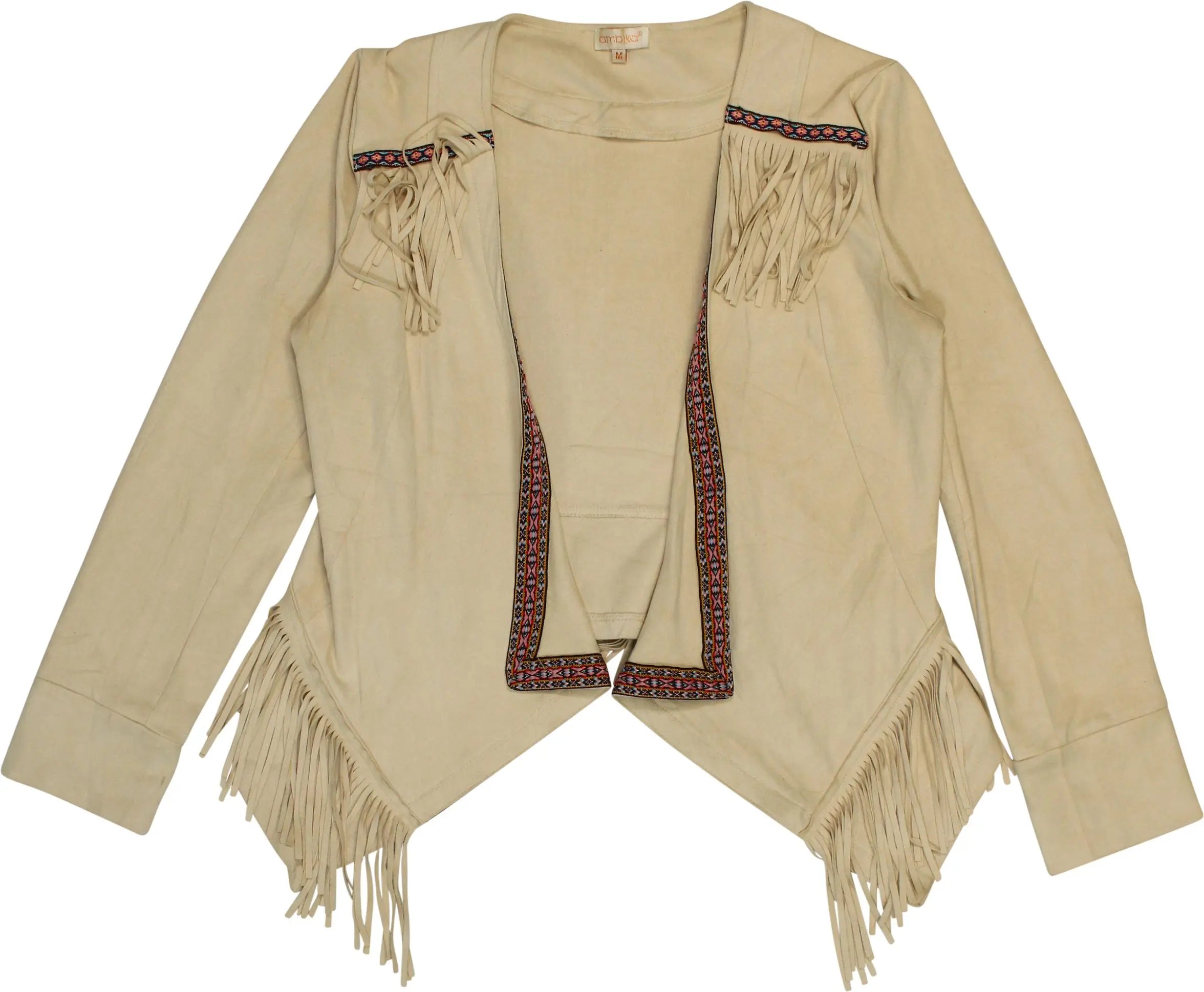 Ambika - Fringe Jacket- ThriftTale.com - Vintage and second handclothing