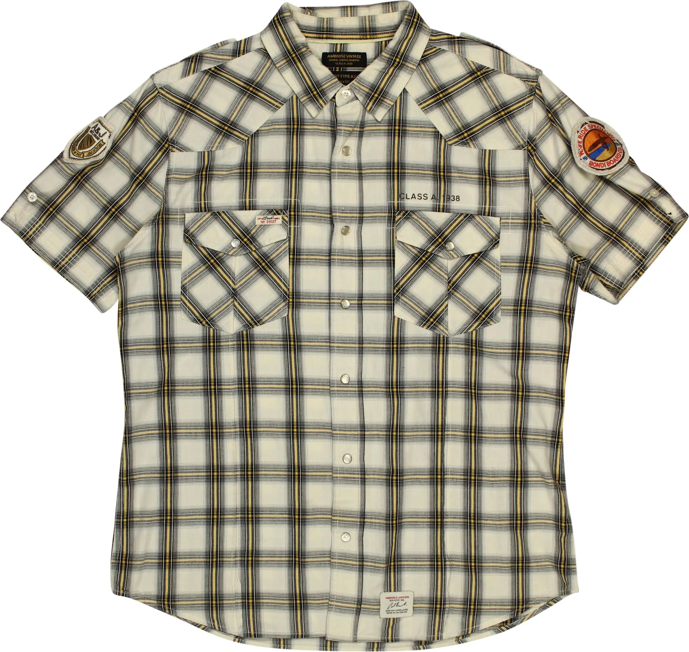 Ambrose Vintage - Checked Short Sleeve Shirt- ThriftTale.com - Vintage and second handclothing