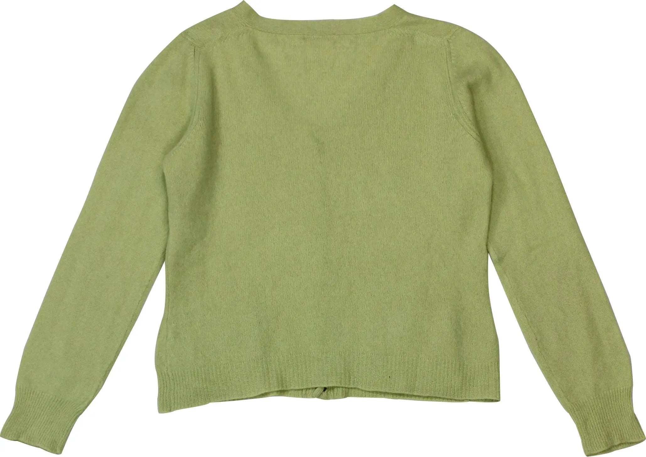 Andrea Fenzi - Green Cashmere Cardigan by Andrea Fenzi- ThriftTale.com - Vintage and second handclothing