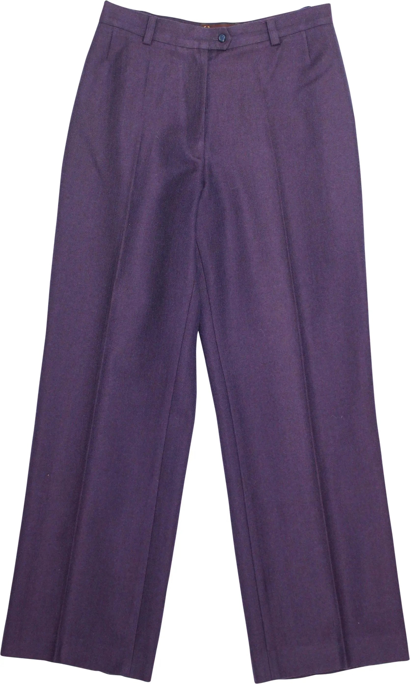 Angela - Purple Wool Trousers- ThriftTale.com - Vintage and second handclothing