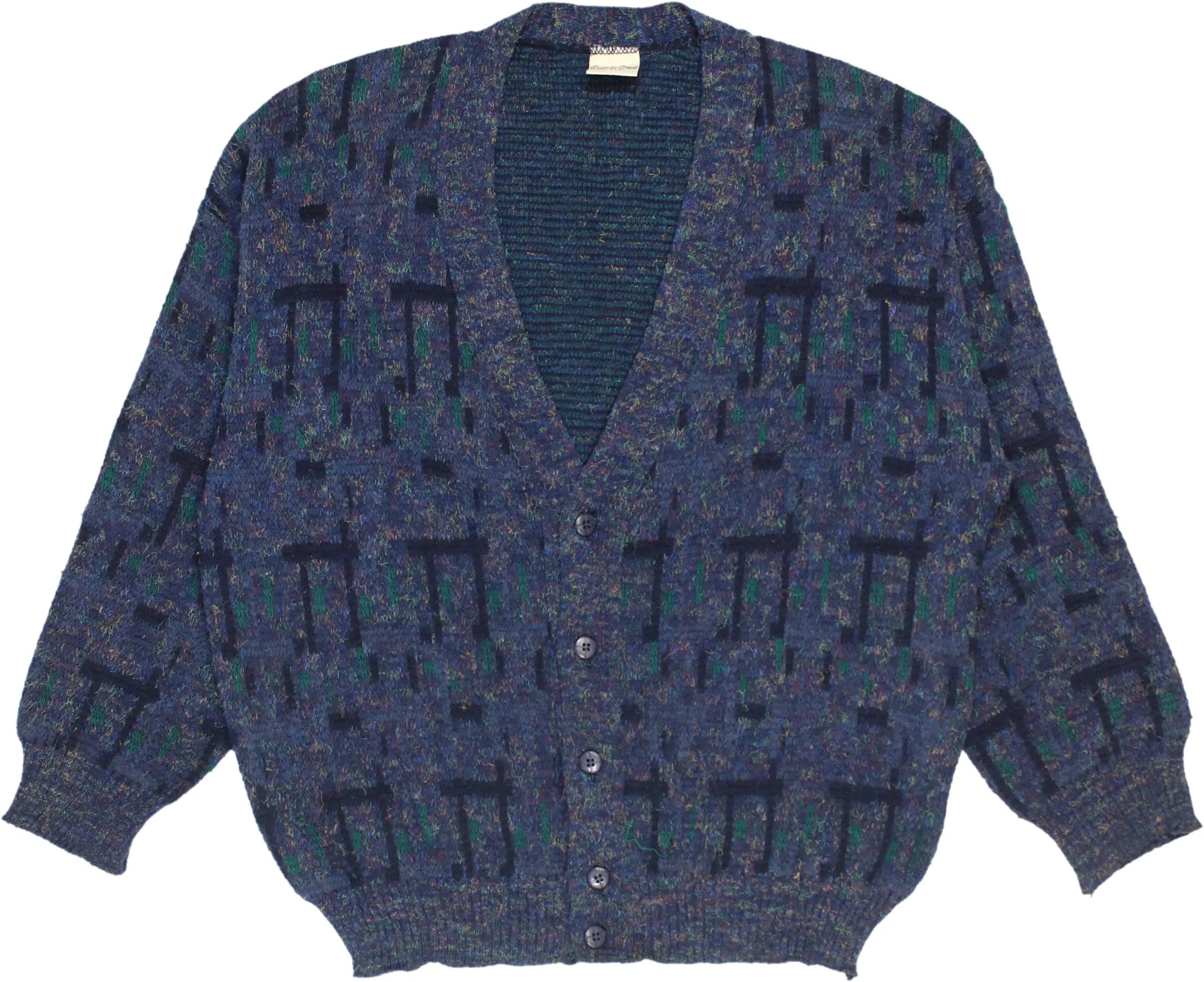 Angelo Litrico - 80s Wool Blend Knitted Cardigan- ThriftTale.com - Vintage and second handclothing