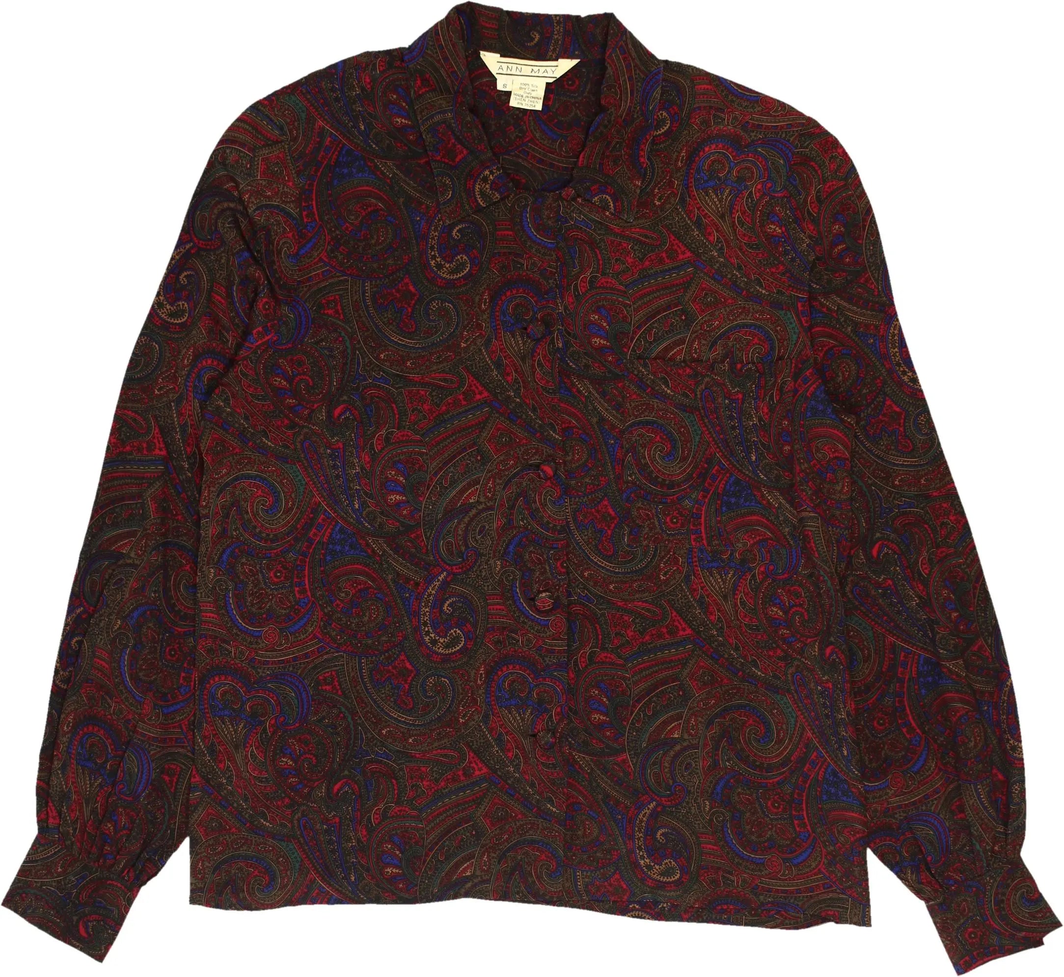Ann May - 90s Silk Blouse- ThriftTale.com - Vintage and second handclothing