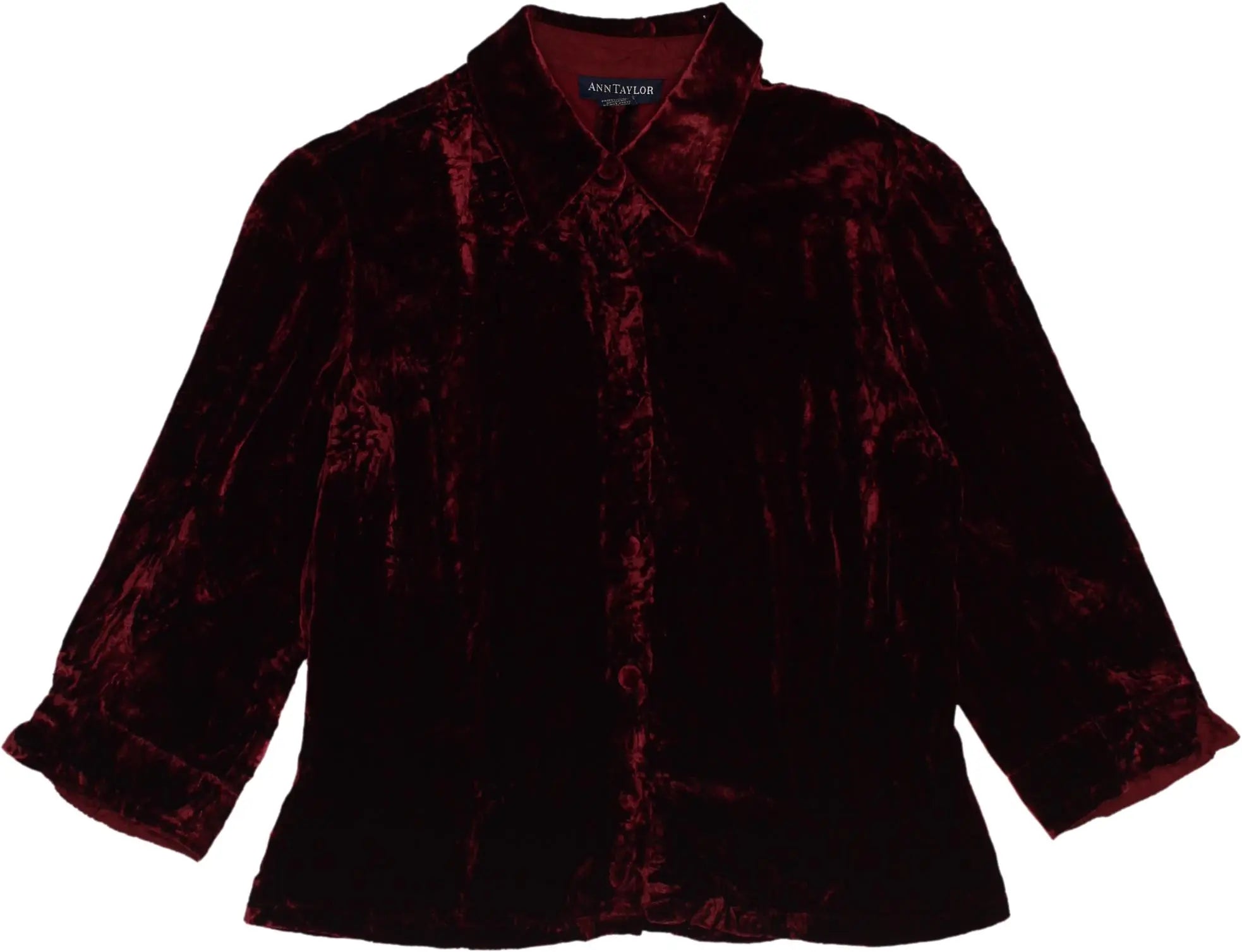 Ann Taylor - Velvet Shirt- ThriftTale.com - Vintage and second handclothing