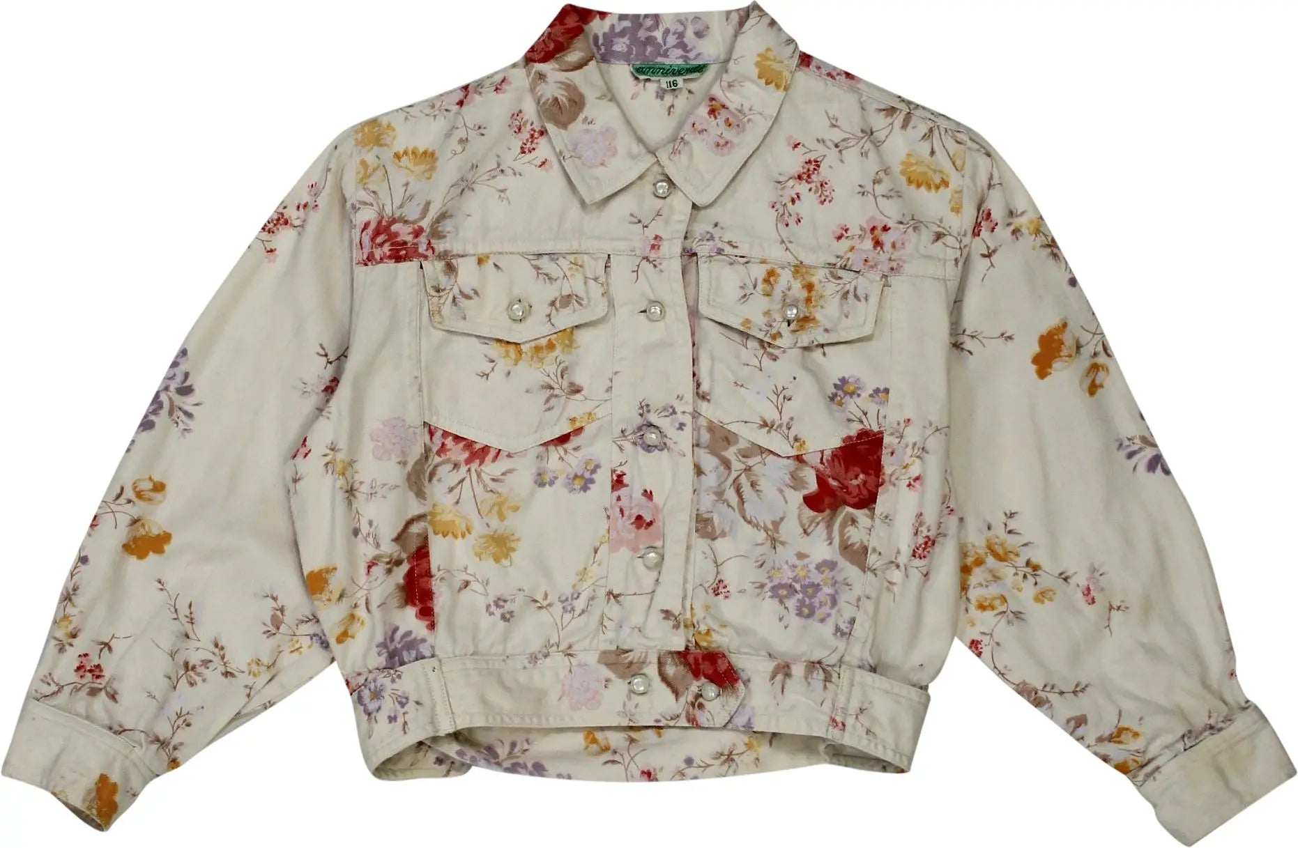 Anniverdi - Floral Denim Jacket- ThriftTale.com - Vintage and second handclothing