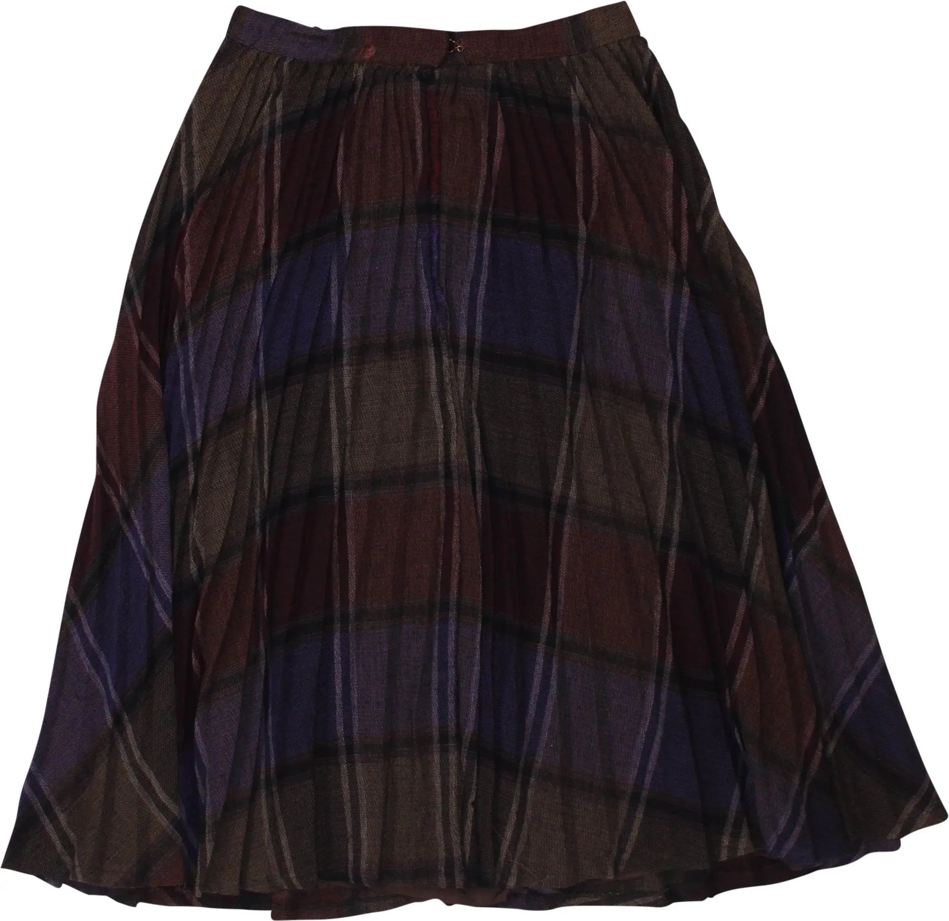 Antonini - Checked Pleated Skirt- ThriftTale.com - Vintage and second handclothing