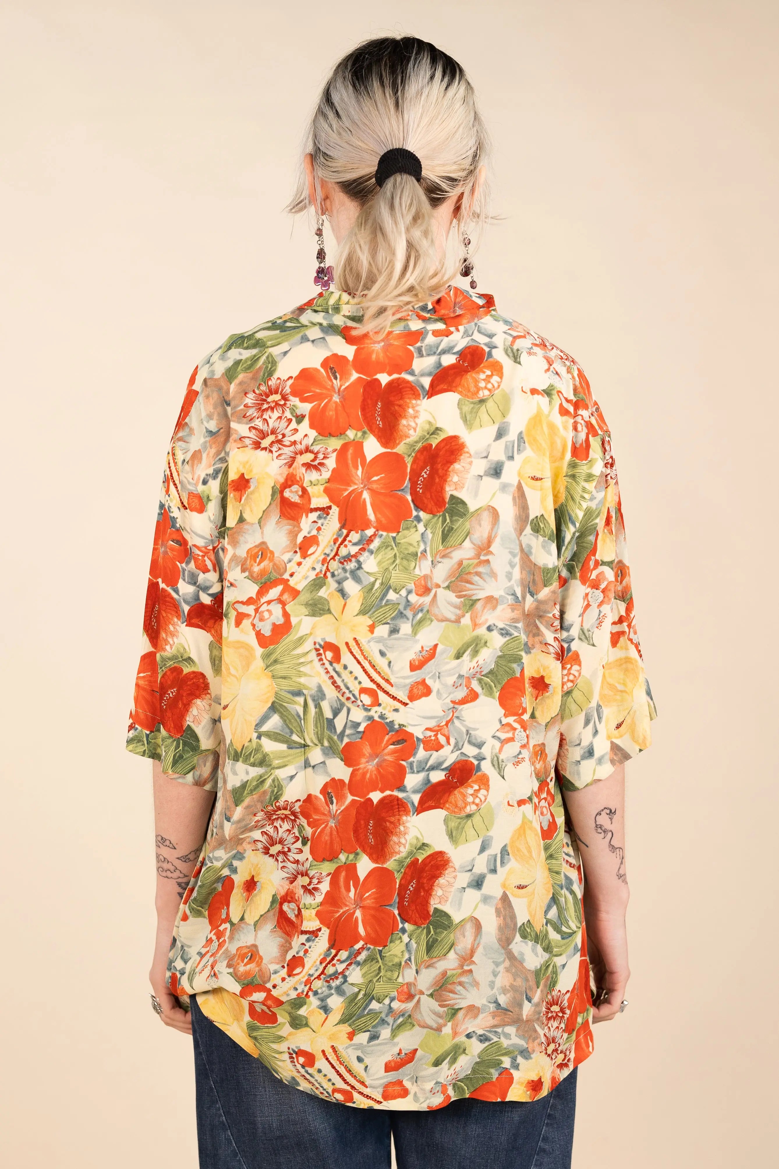 Ara - Floral Shirt- ThriftTale.com - Vintage and second handclothing